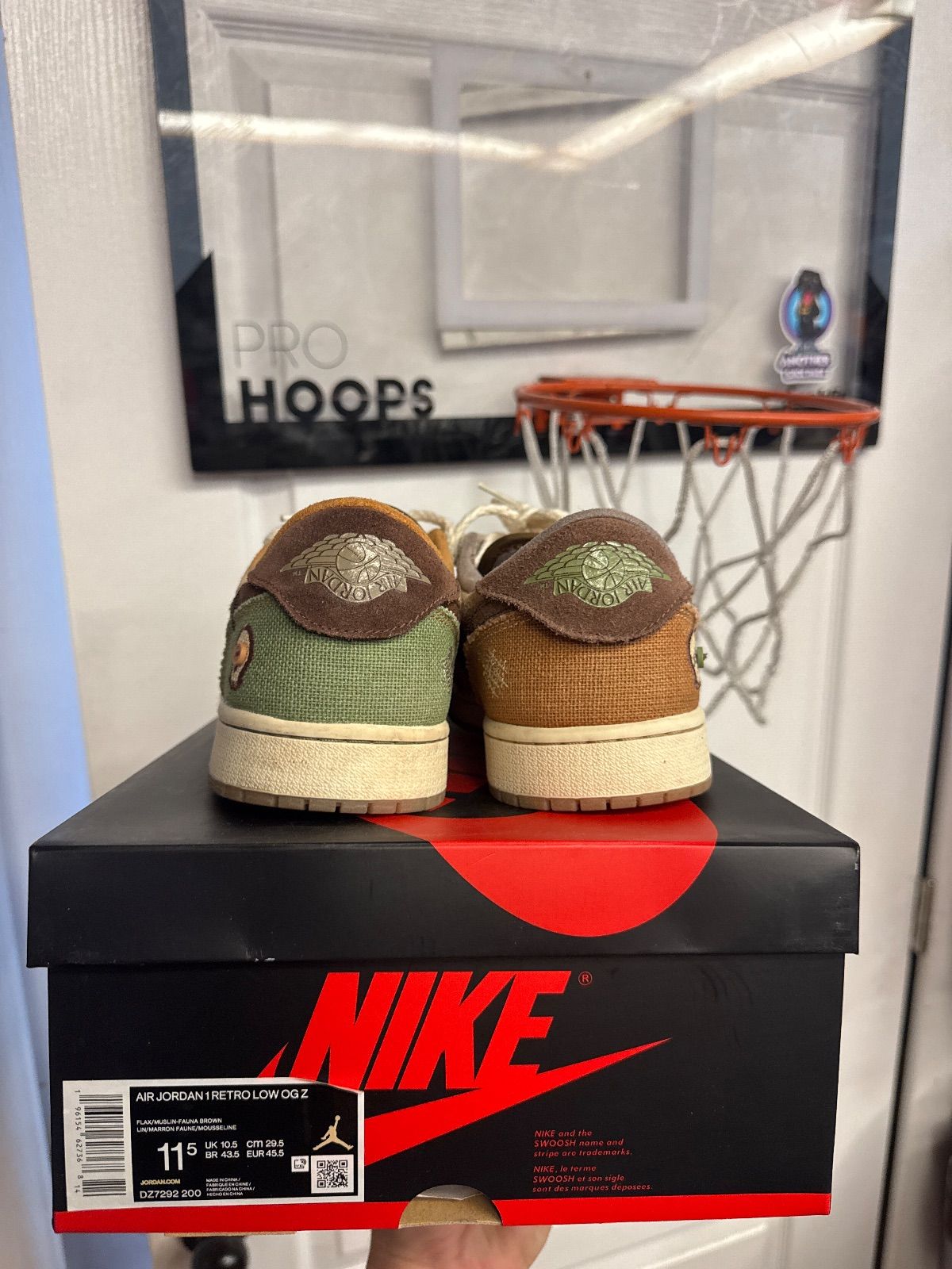 Jordan 1 Retro Low OG Zion Williamson Voodoo - Lightly Used, OG All