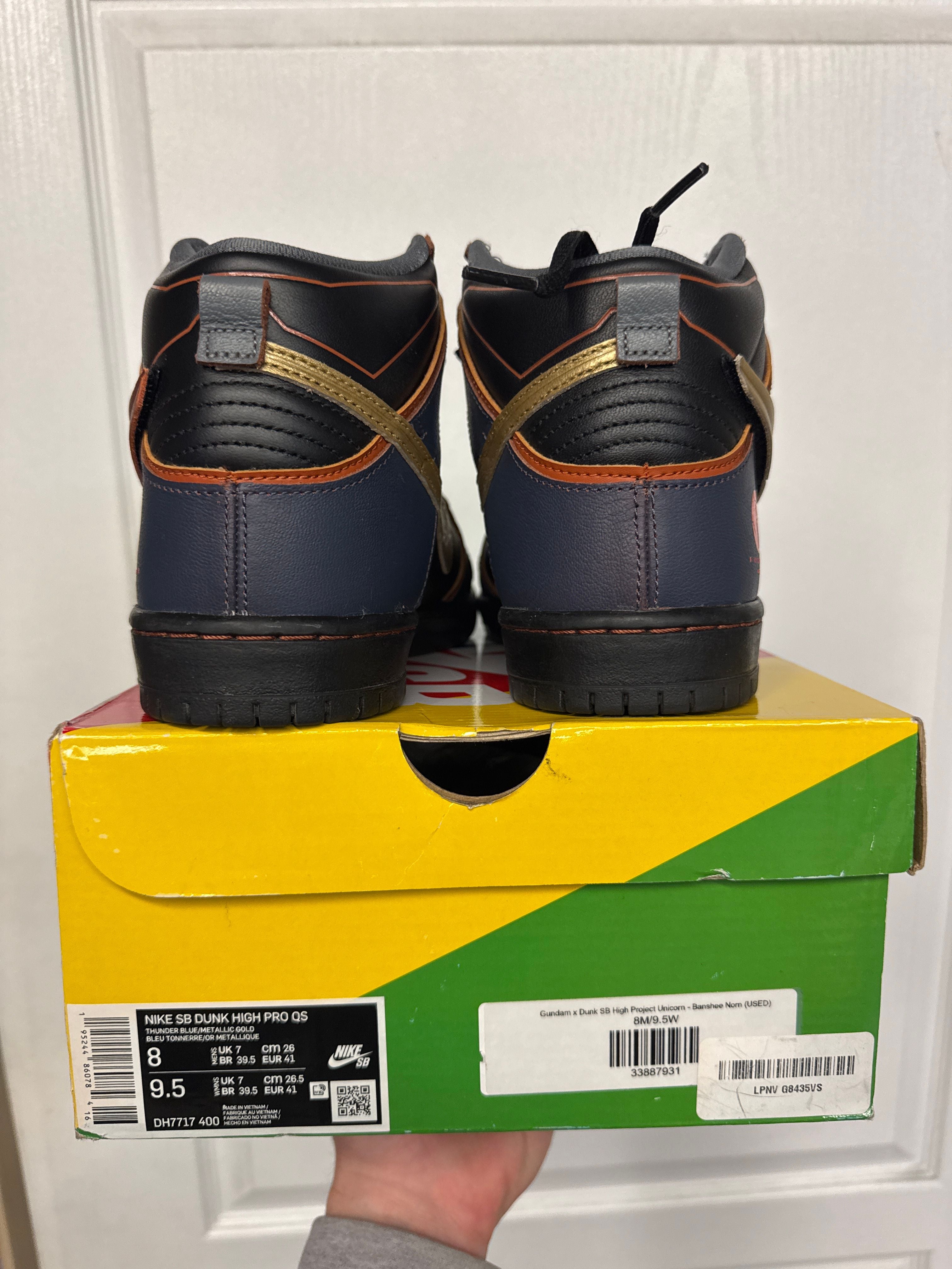 Nike SB Dunk High RX-0 Unicorn Gundam 02 Banshee - Lightly Used, OG All