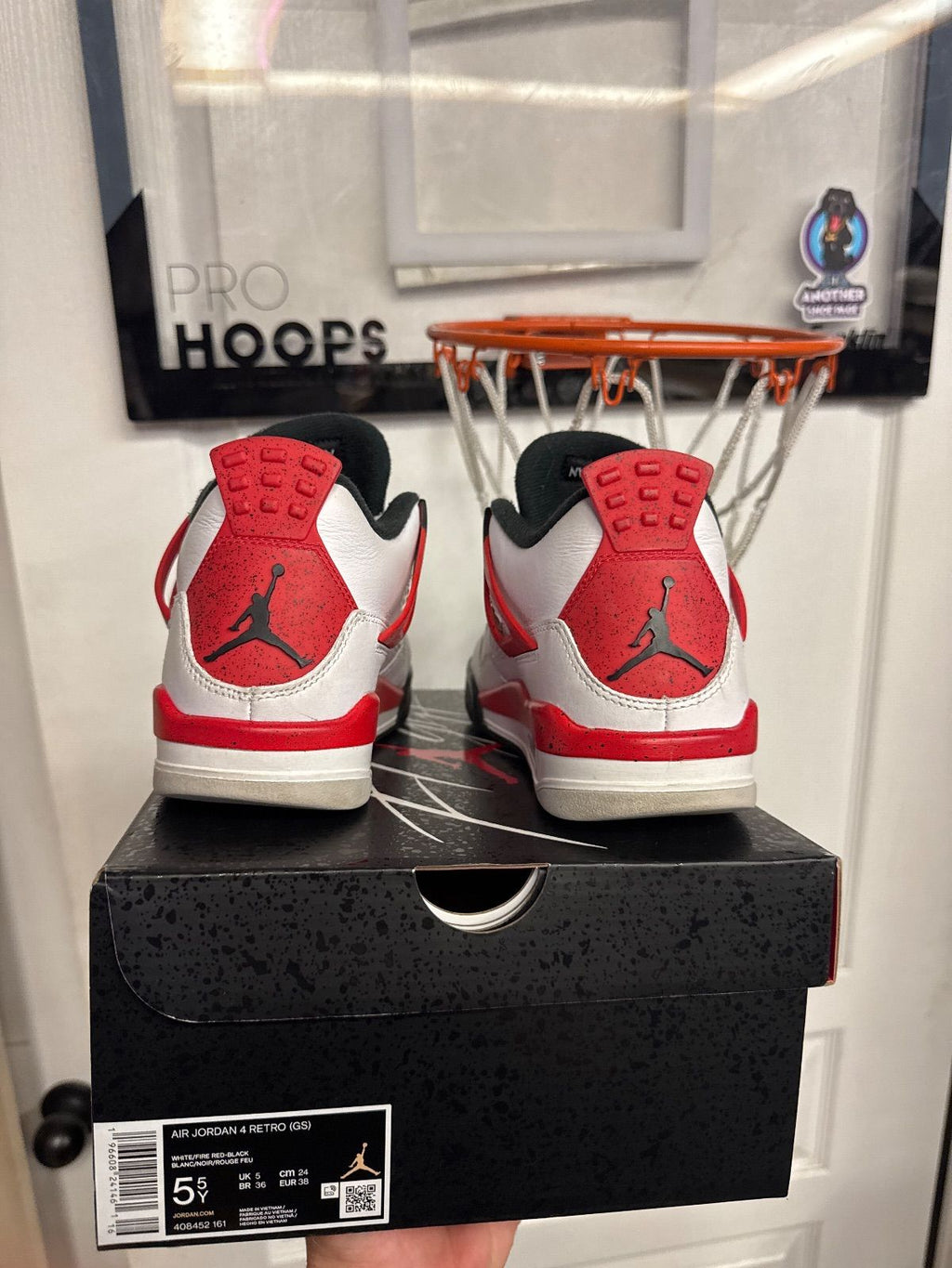 Jordan 4 Retro Red Cement (GS) - Lightly Used, OG All