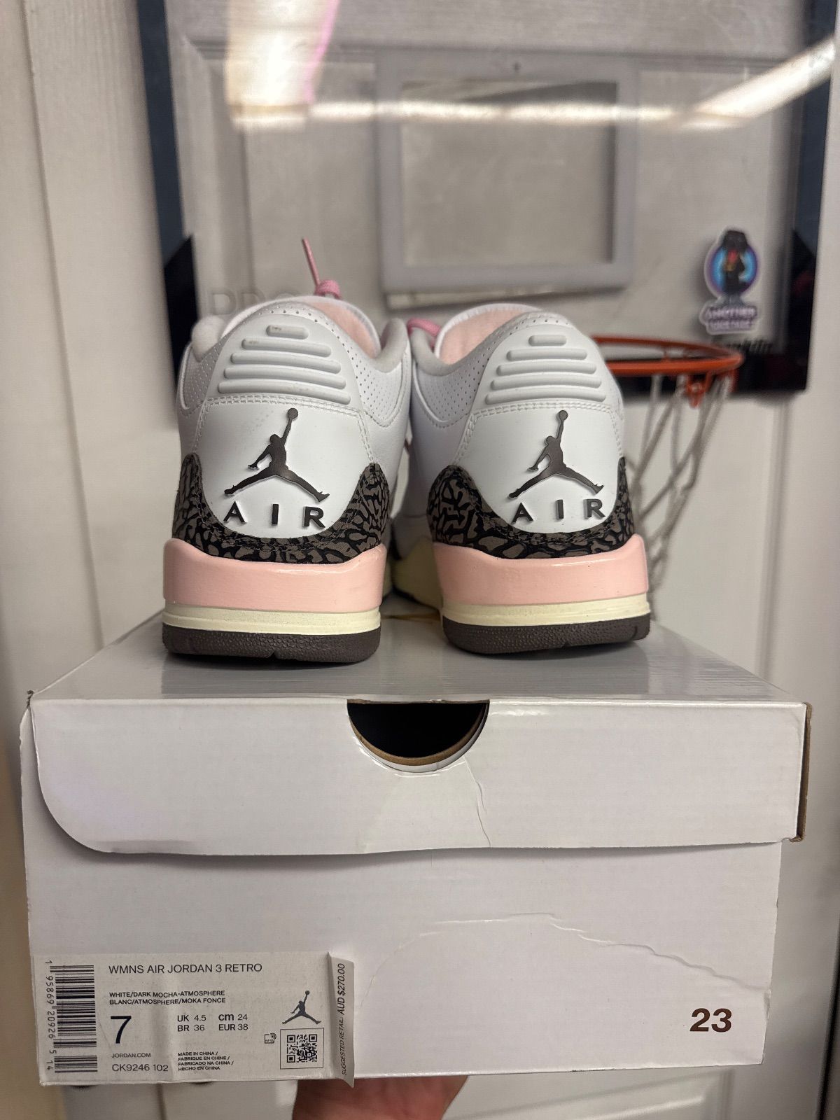 Jordan 3 Retro Neapolitan Dark Mocha (Women's) - Lightly Used, OG All