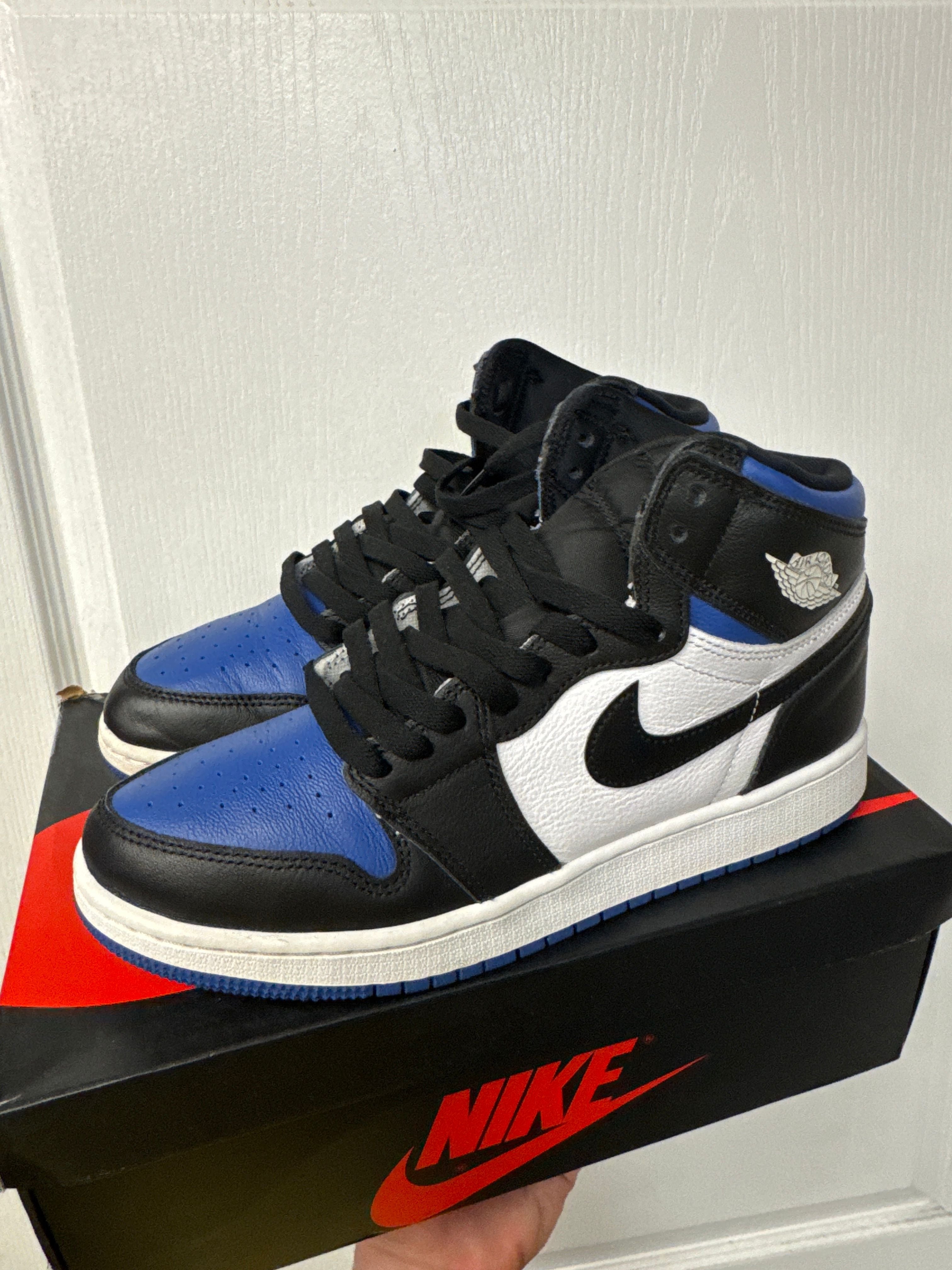 Jordan 1 Retro High Royal Toe (GS) - Lightly Used, OG All