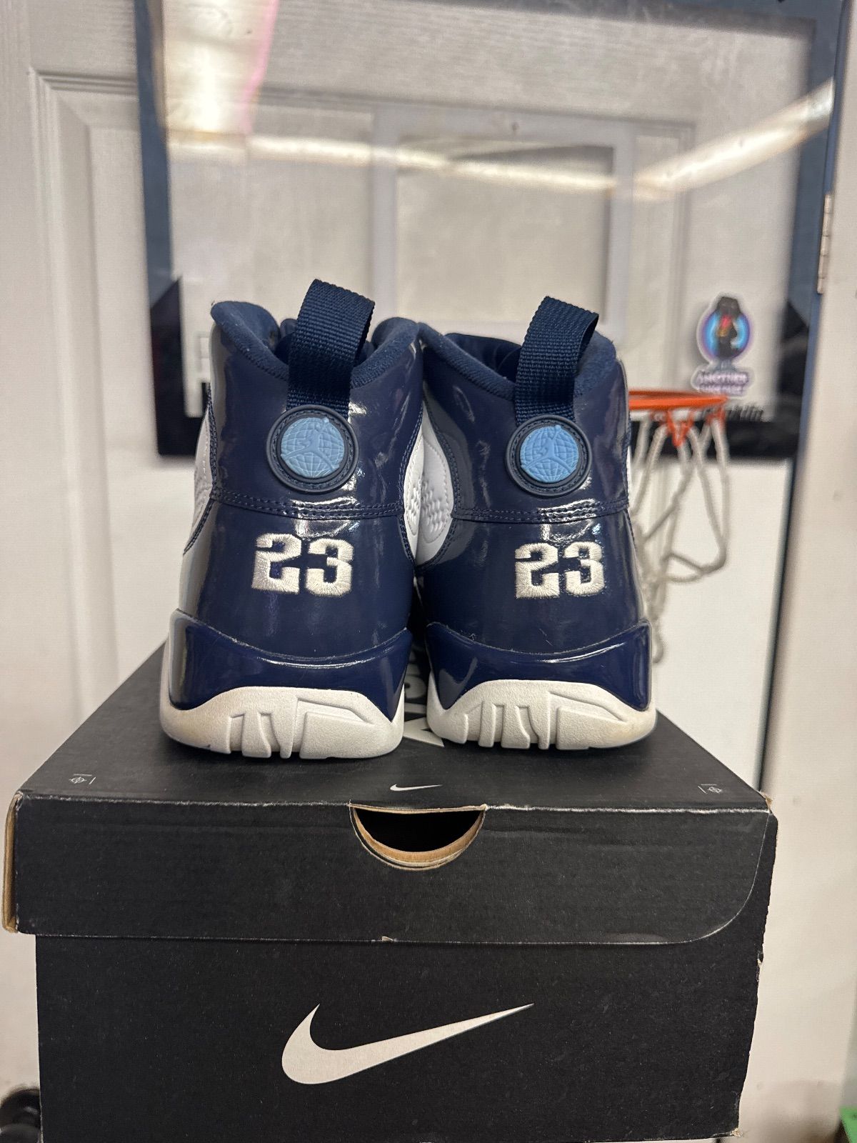 Jordan 9 Retro Pearl Blue - Lightly Used, Replacement Box