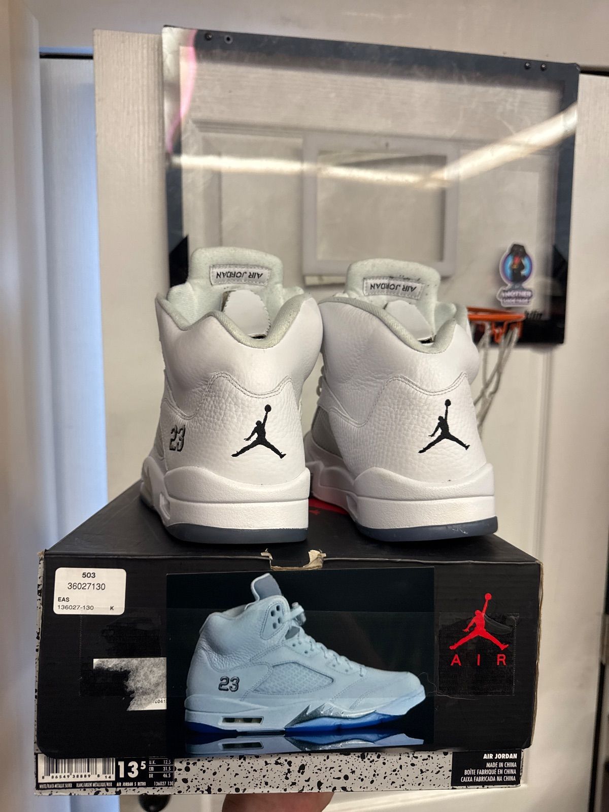 Jordan 5 Retro Metallic White (2015) - Lightly Used, OG All