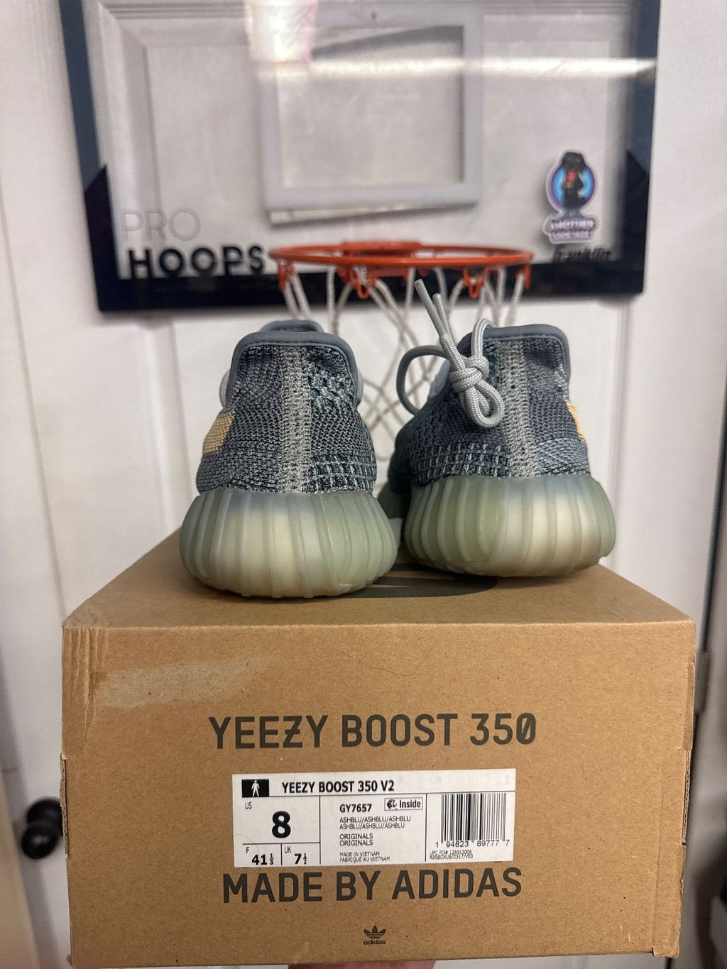 adidas Yeezy Boost 350 V2 Ash Blue - Lightly Used, OG All