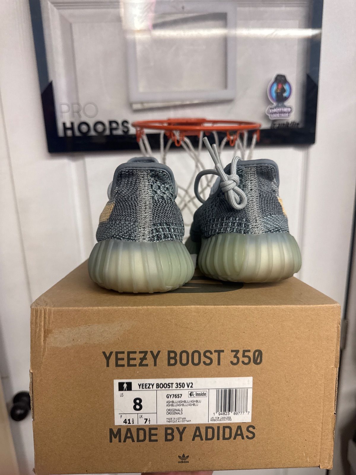 adidas Yeezy Boost 350 V2 Ash Blue - Lightly Used, OG All