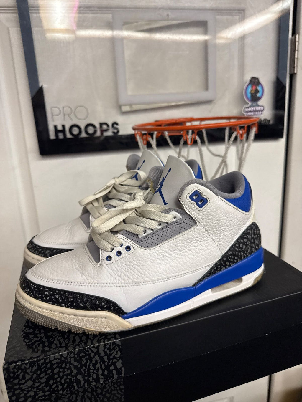 Jordan 3 Retro Racer Blue - Fairly Used, OG All