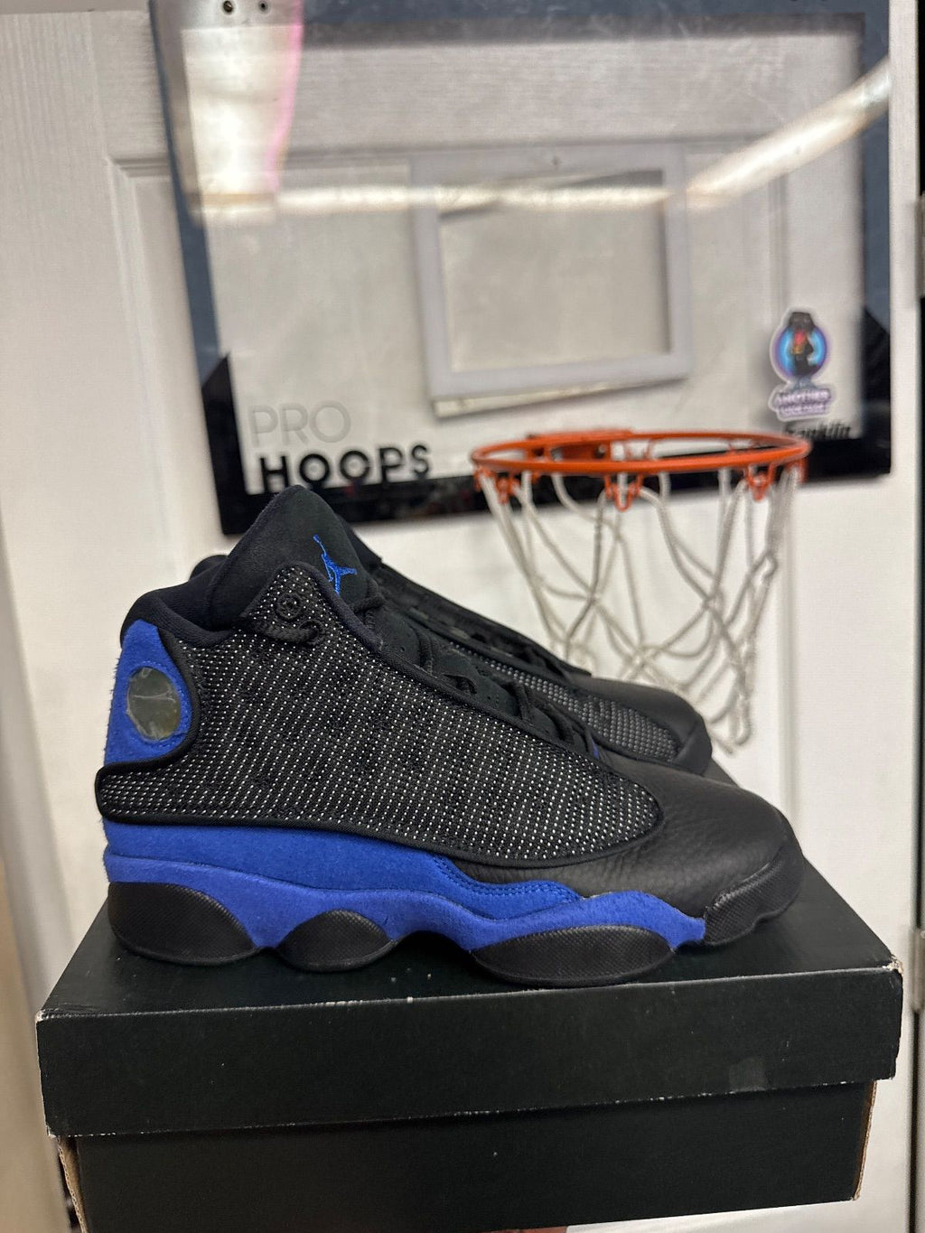 Jordan 13 Retro Black Hyper Royal (GS) - Lightly Used, OG All