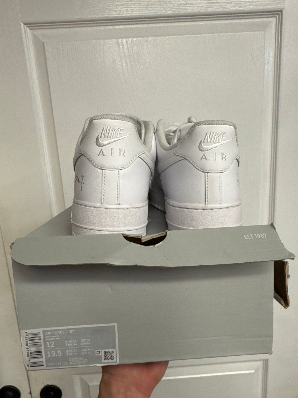 Nike Air Force 1 Low '07 White (Travis Scott Cactus Jack Utopia Edition) - Lightly Used, OG All