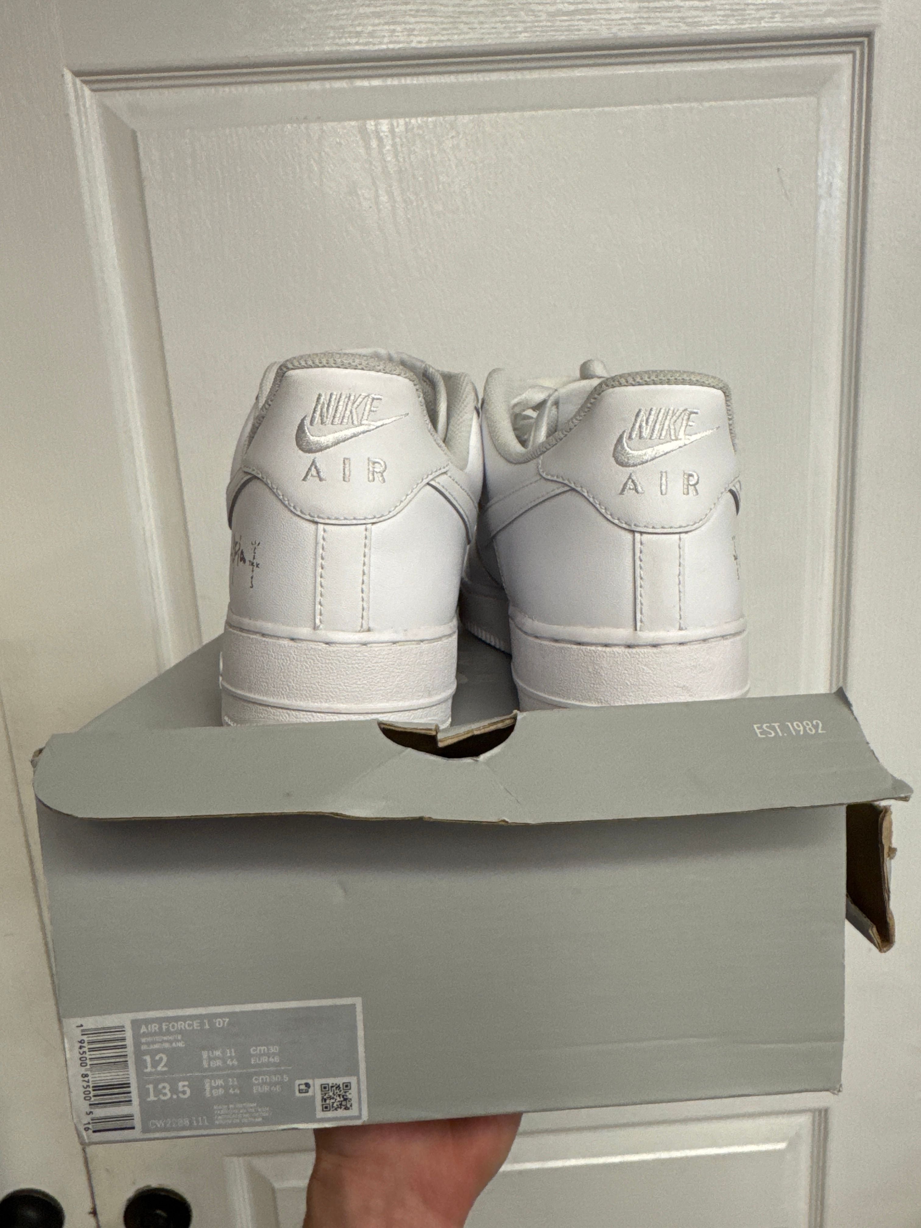 Nike Air Force 1 Low '07 White (Travis Scott Cactus Jack Utopia Edition) - Lightly Used, OG All