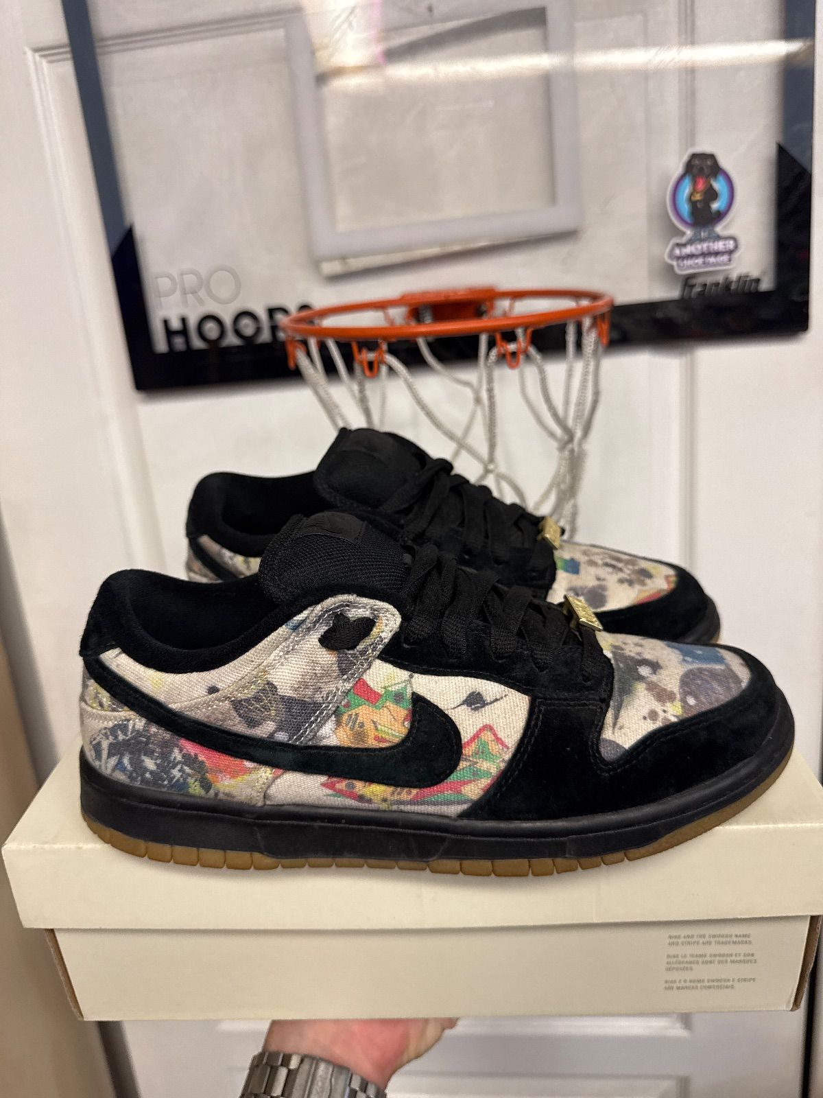 Nike SB Dunk Low Supreme Rammellzee - Lightly Used, OG Box/Missing White Laces