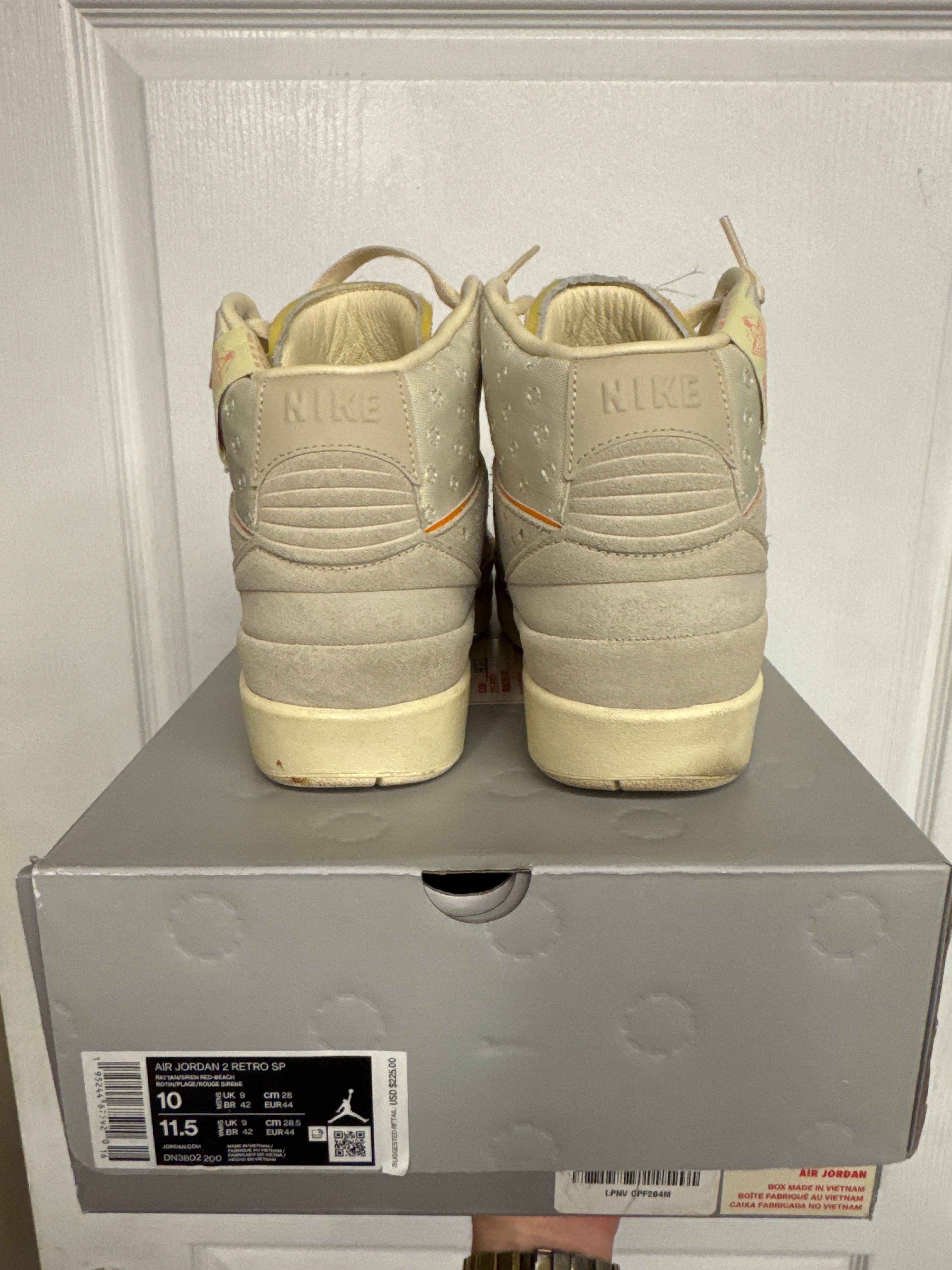 Jordan 2 Retro SP Union Rattan - Lightly Used, OG All