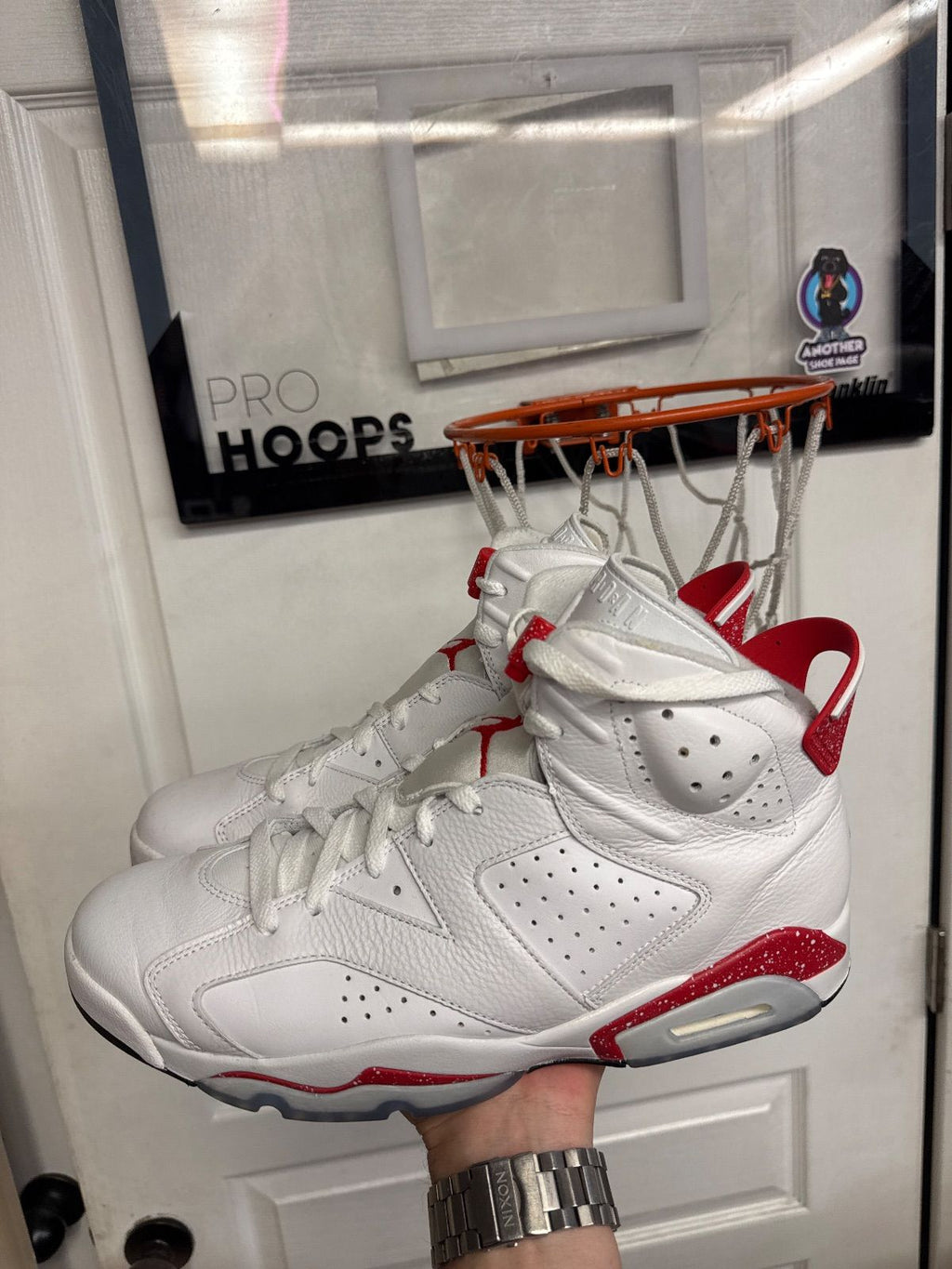 Jordan 6 Retro Red Oreo - Lightly Used, No Box