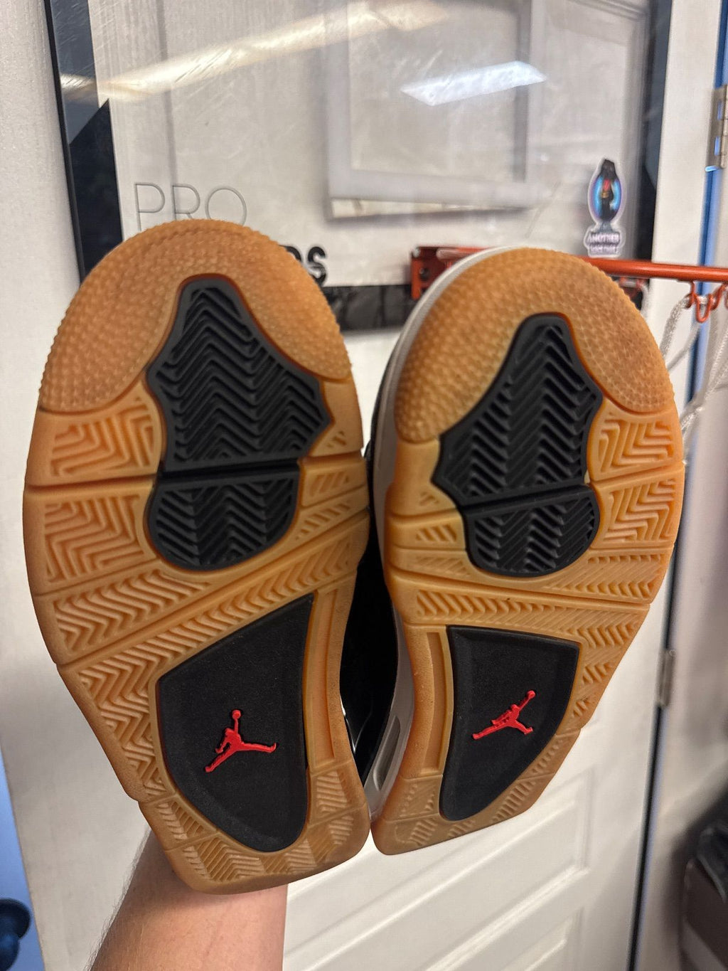 Jordan 4 Retro Laser Black Gum (GS) - Lightly Used, OG All