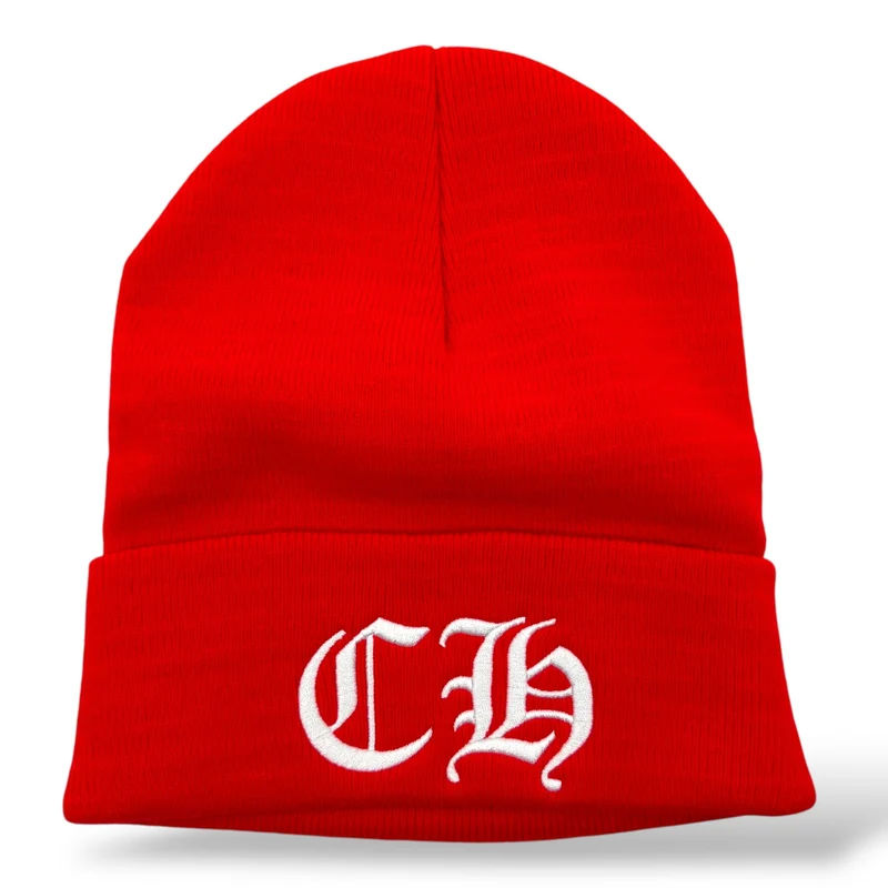 Chrome Hearts CH Logo Beanie Red