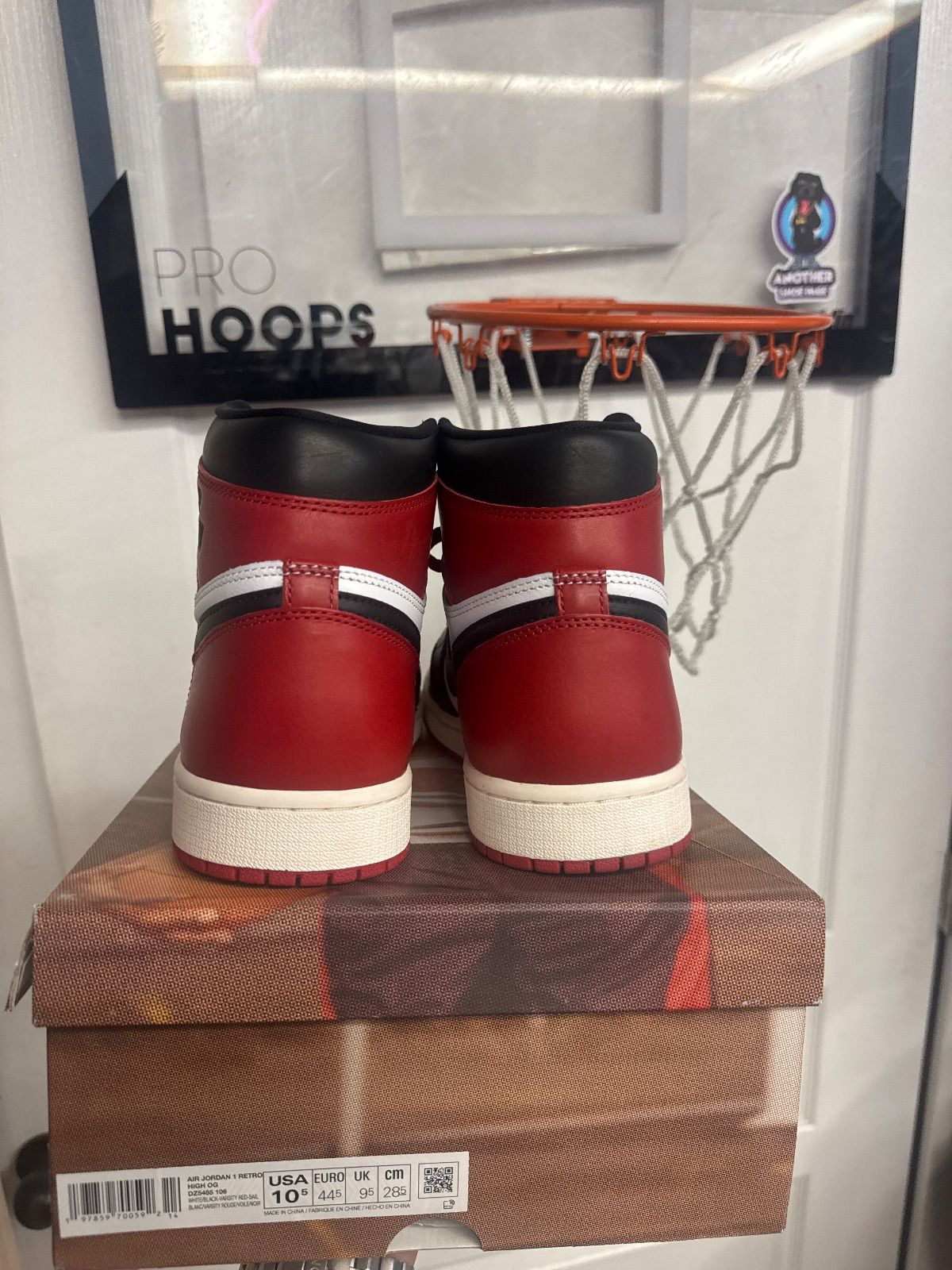 Jordan 1 Retro High OG Black Toe Reimagined - Lightly Used, OG All