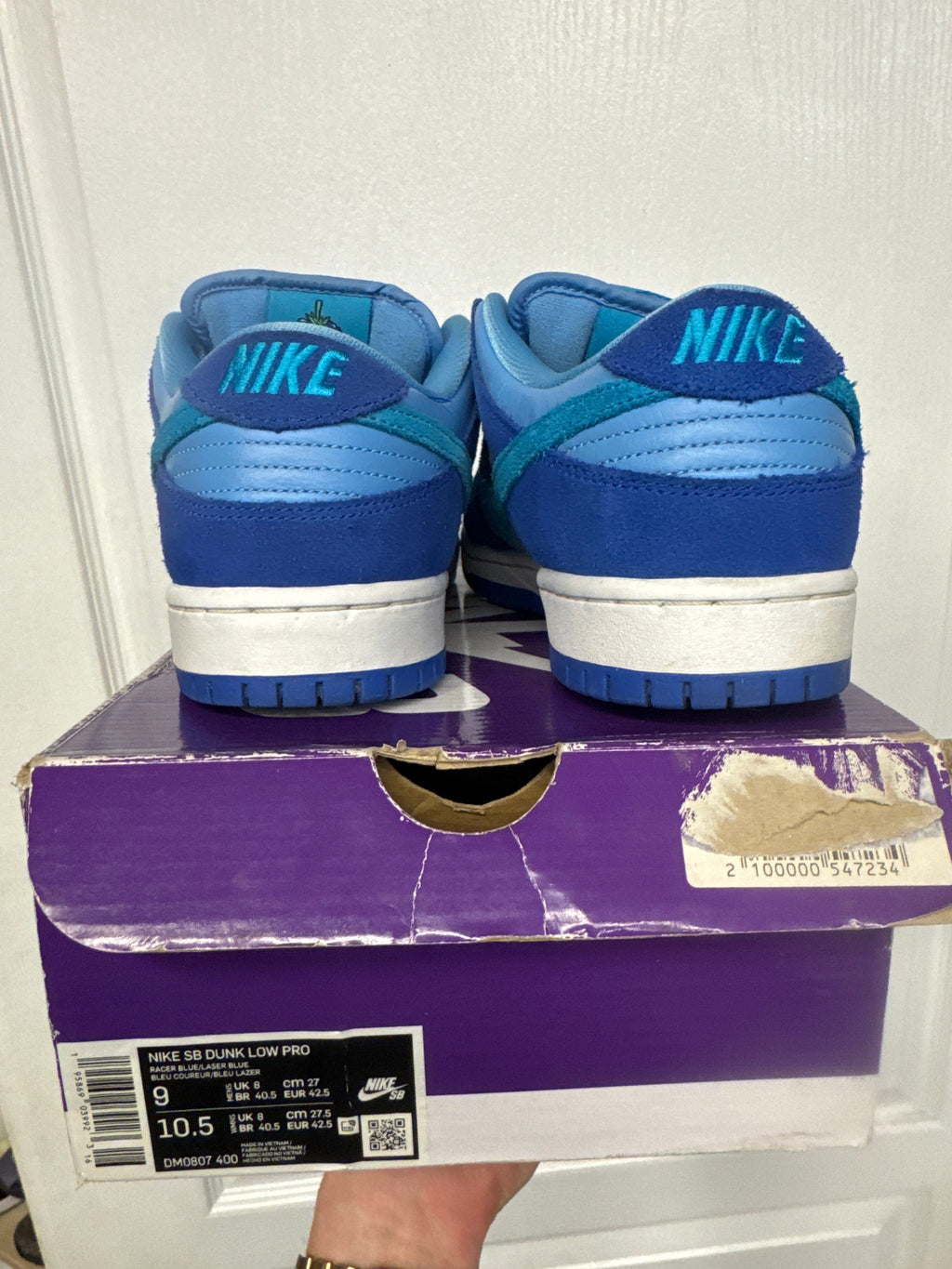 Nike SB Dunk Low Blue Raspberry - Lightly Used, OG All