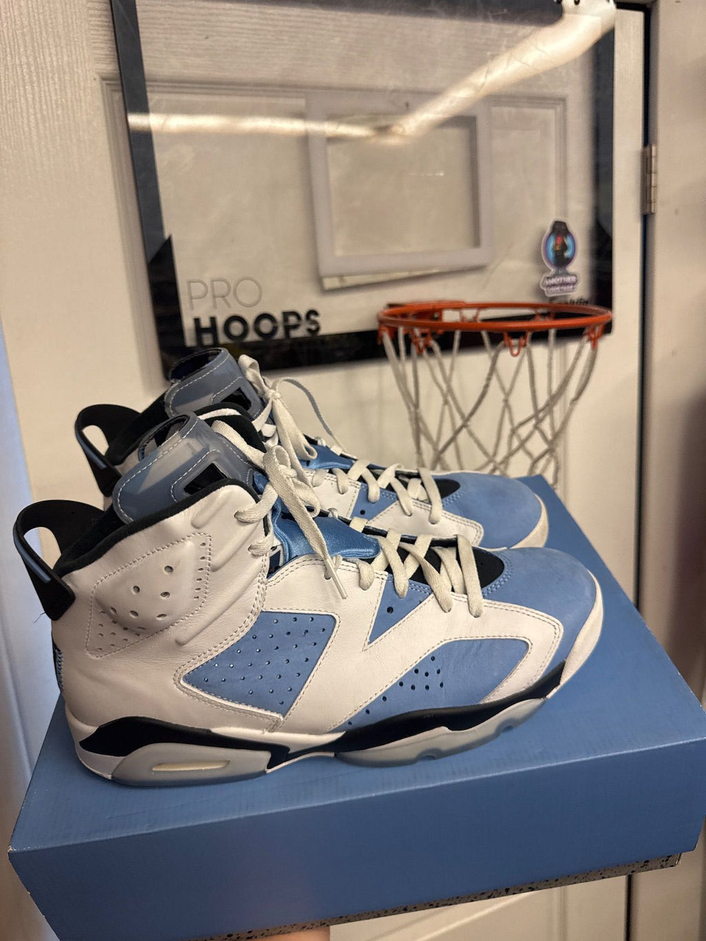 Jordan 6 Retro UNC White - Lightly Used, OG All