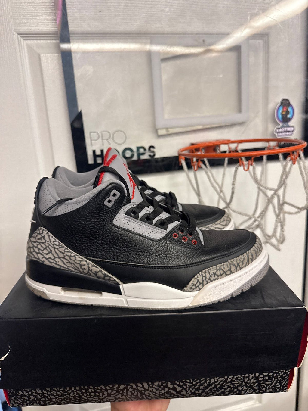Jordan 3 Retro Black Cement (2018) - Fairly Used, OG Box