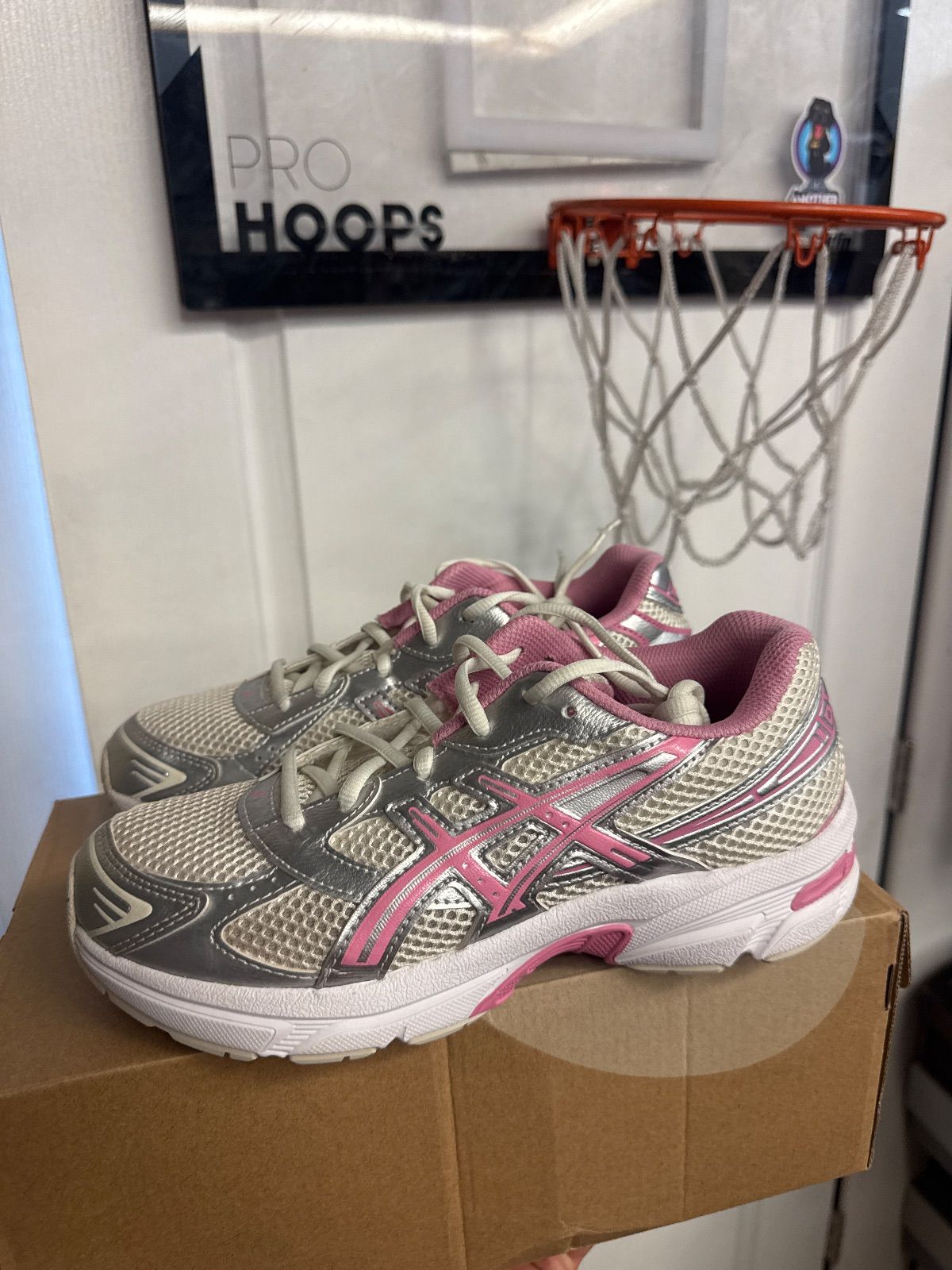 ASICS Gel-1130 Cream Sweet Pink (GS) - Lightly Used, OG All