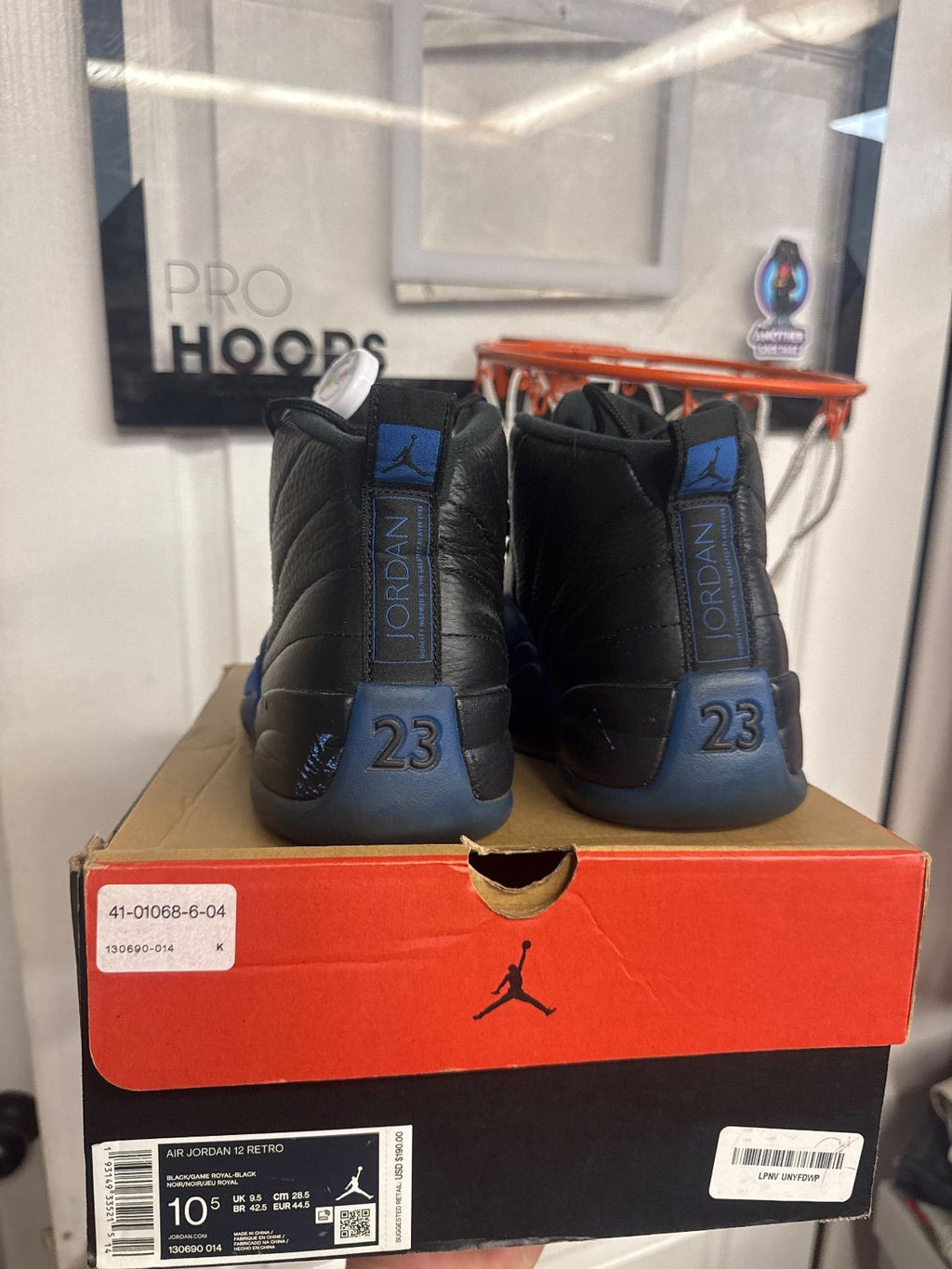 Jordan 12 Retro Black Game Royal - Lightly Used, OG All