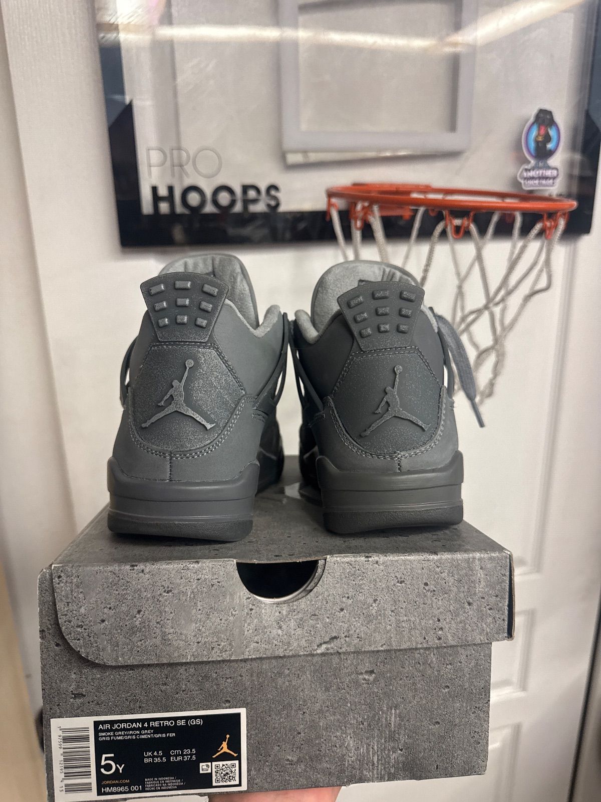 Jordan 4 Retro SE Paris Olympics Wet Cement (GS) - Lightly Used, OG All