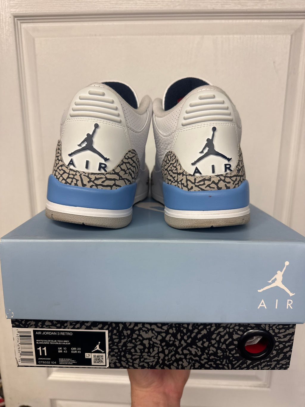 Jordan 3 Retro UNC (2020) - Lightly Used, OG All