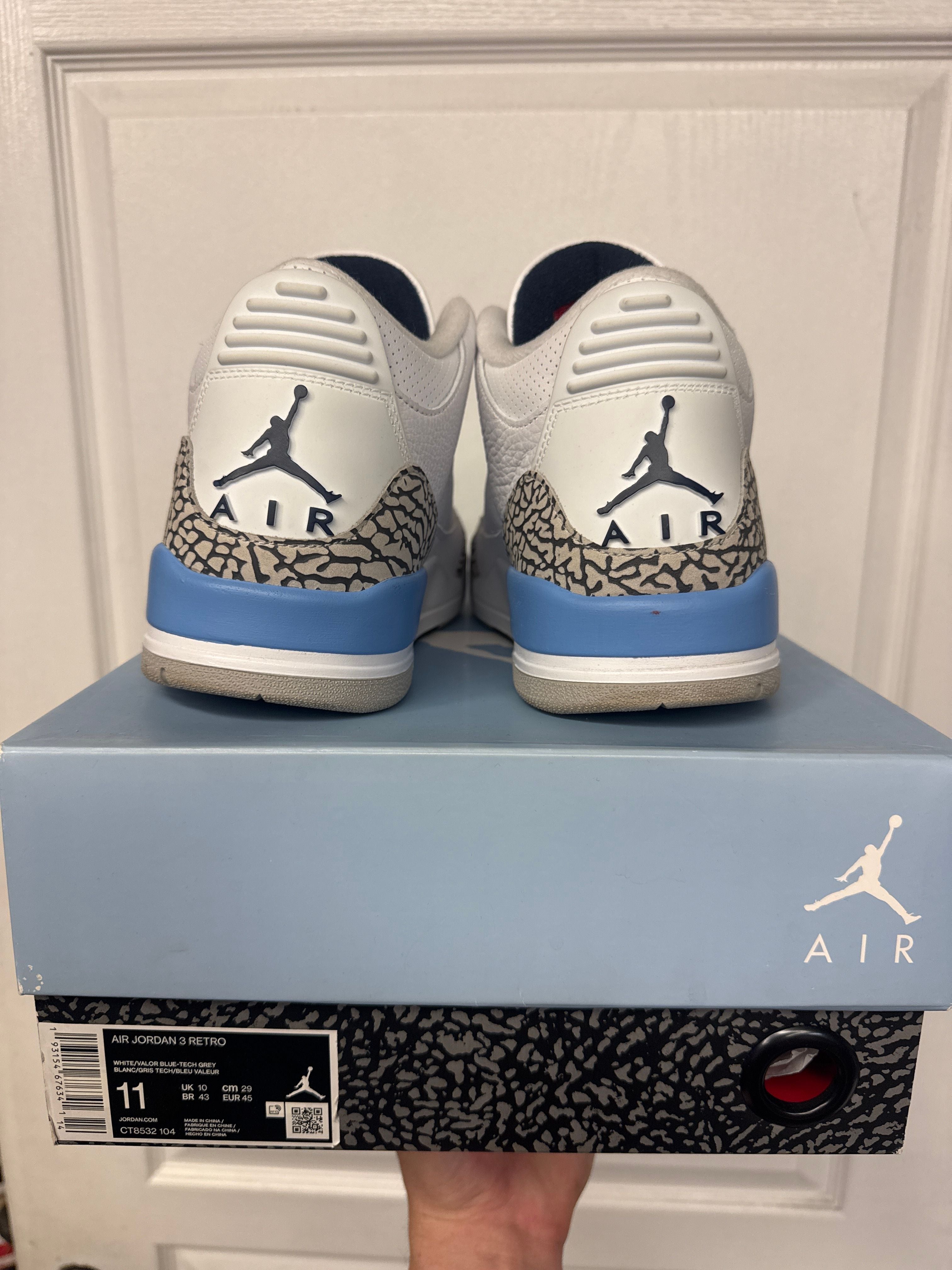 Jordan 3 Retro UNC (2020) - Lightly Used, OG All