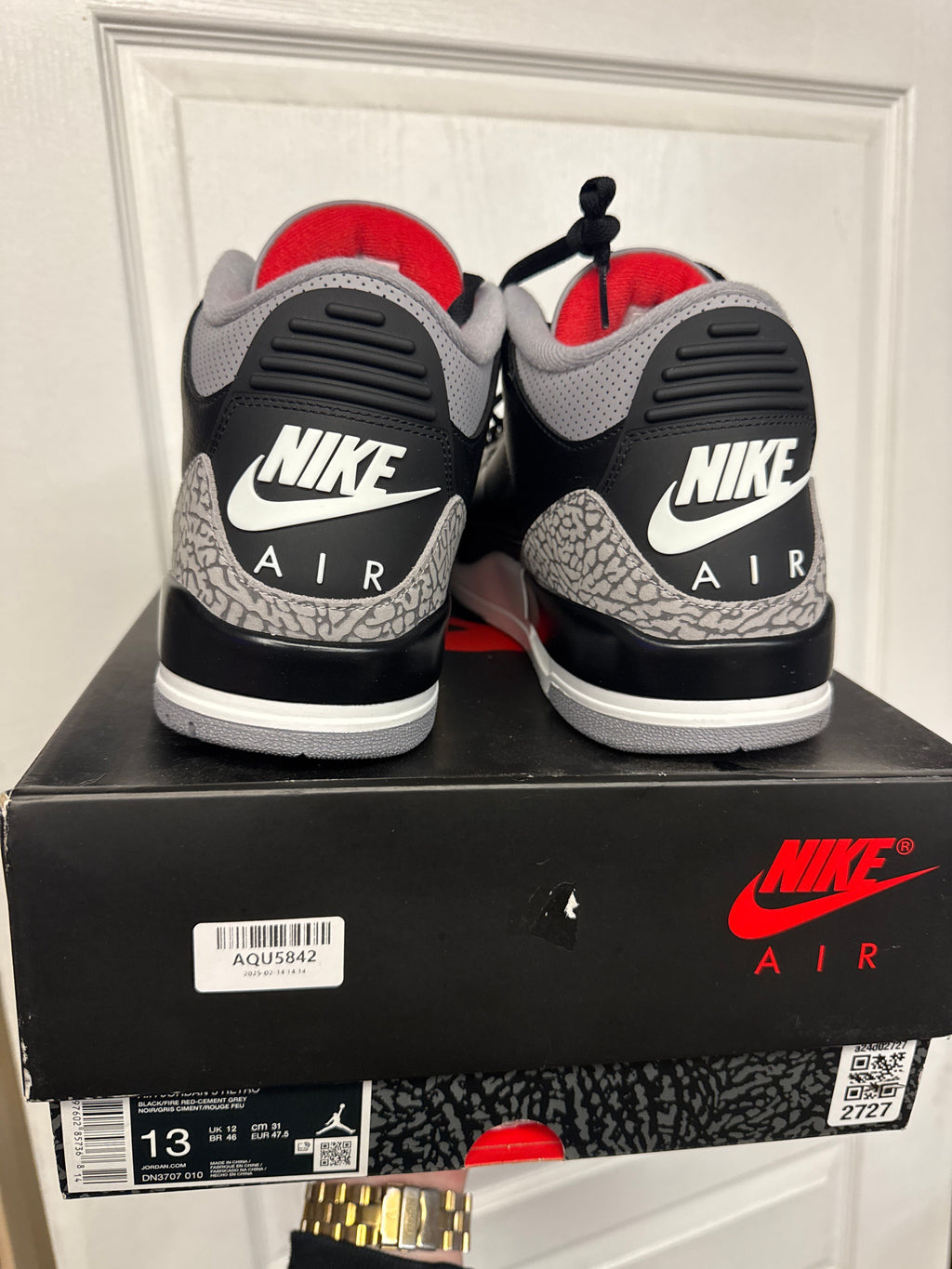 Jordan 3 Retro OG Black Cement (2024) - Lightly Used, OG All