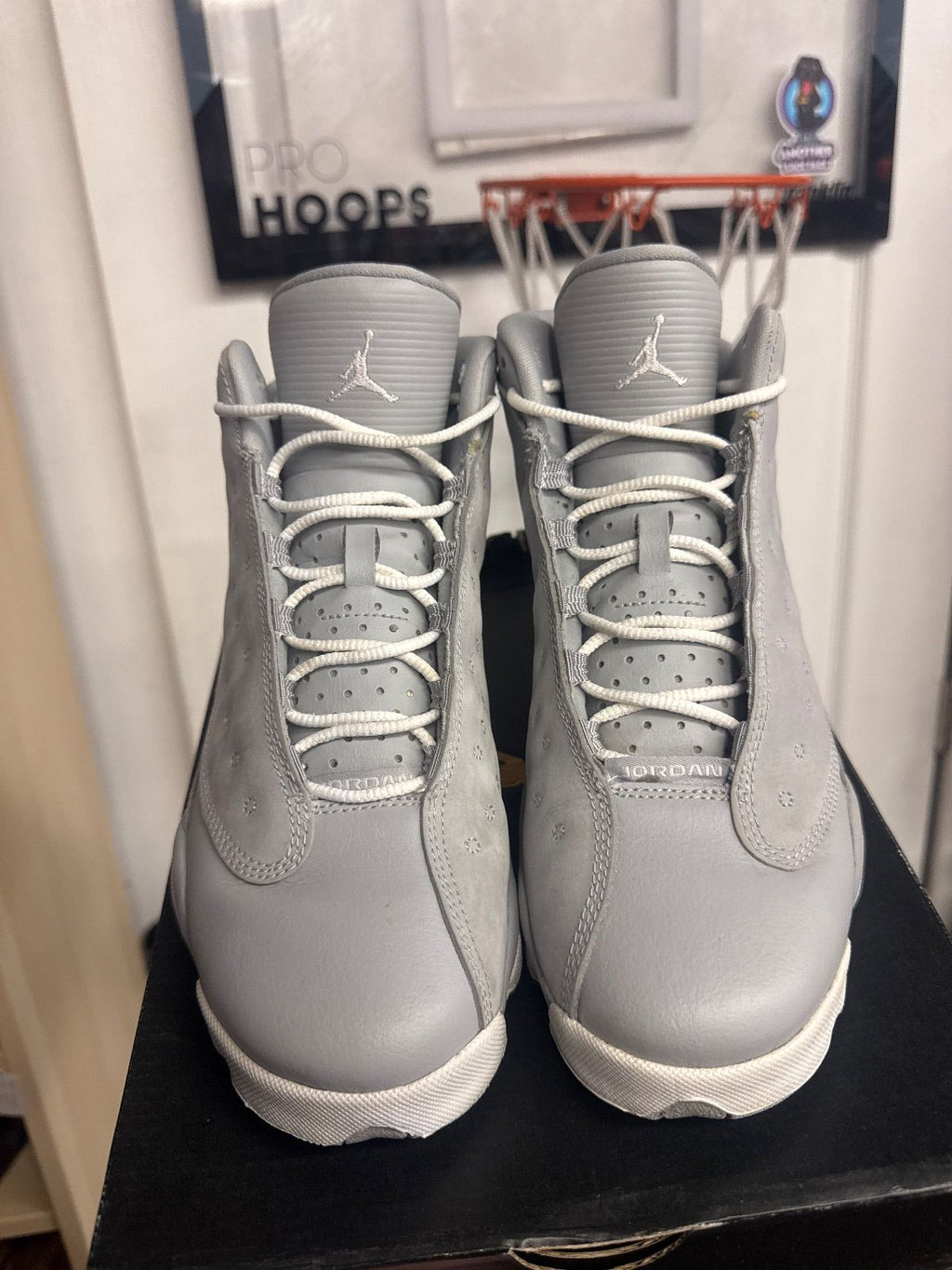 Jordan 13 Retro Wolf Grey Deadly Pink (GS) - Lightly Used, OG All