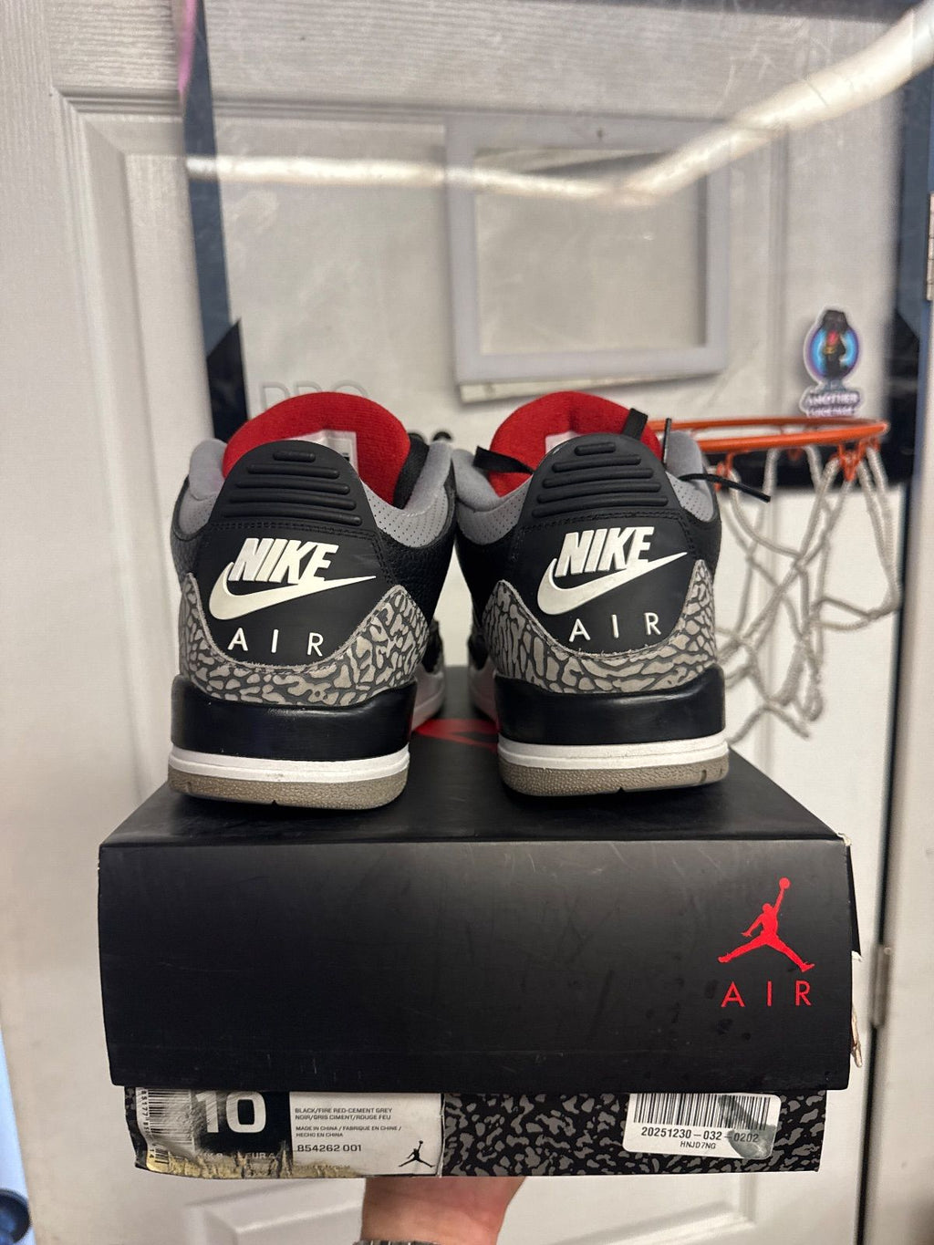 Jordan 3 Retro Black Cement (2018) - Fairly Used, OG Box