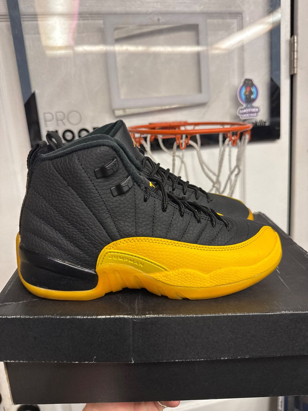 Jordan 12 Retro Black University Gold (GS) - Lightly Used, OG All