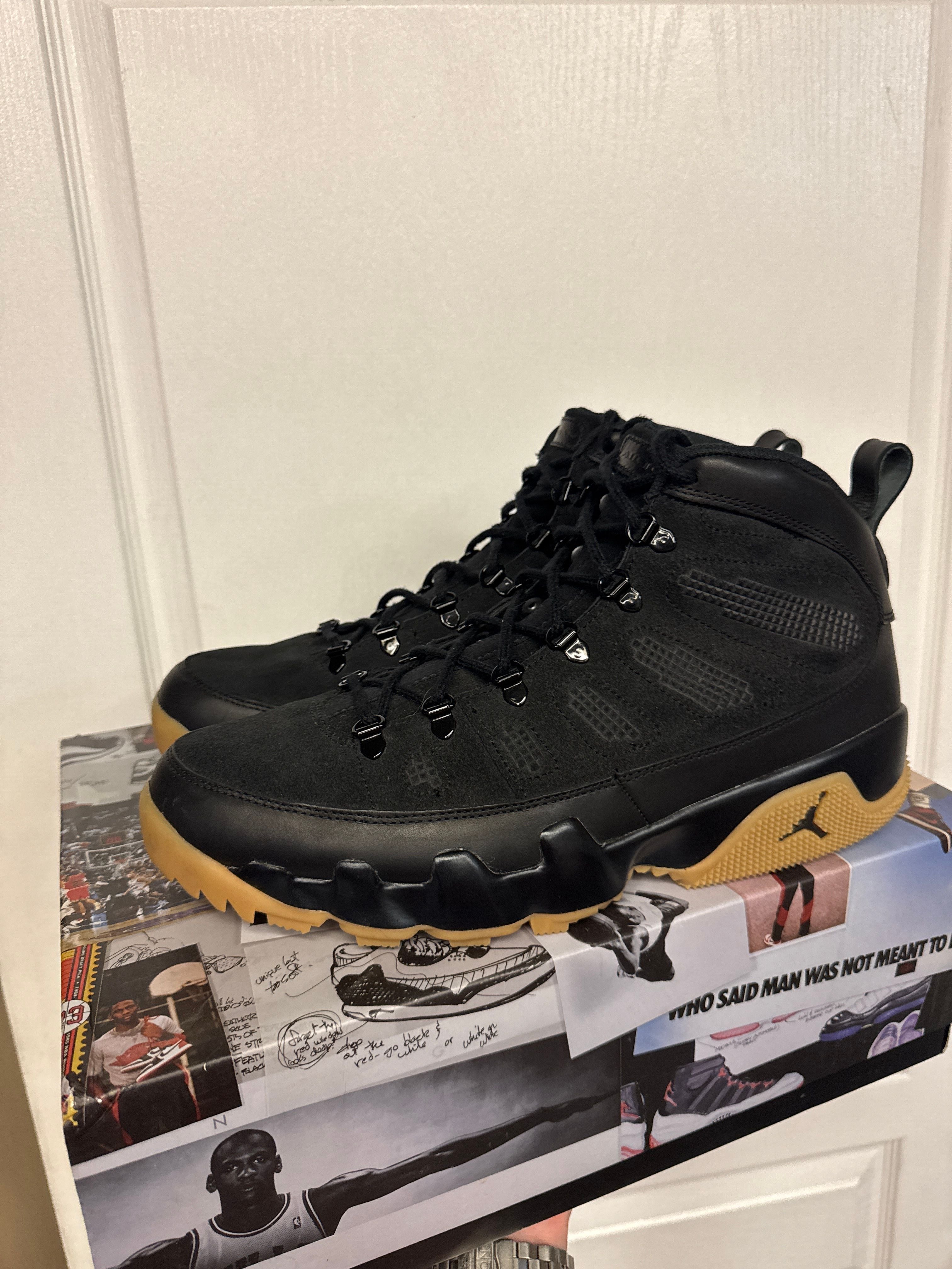 Jordan 9 Retro Boot NRG Black Light Gum - Lightly Used, OG All