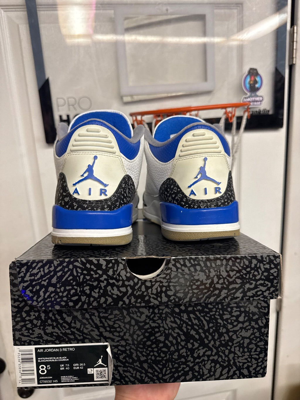 Jordan 3 Retro Racer Blue - Fairly Used, OG All