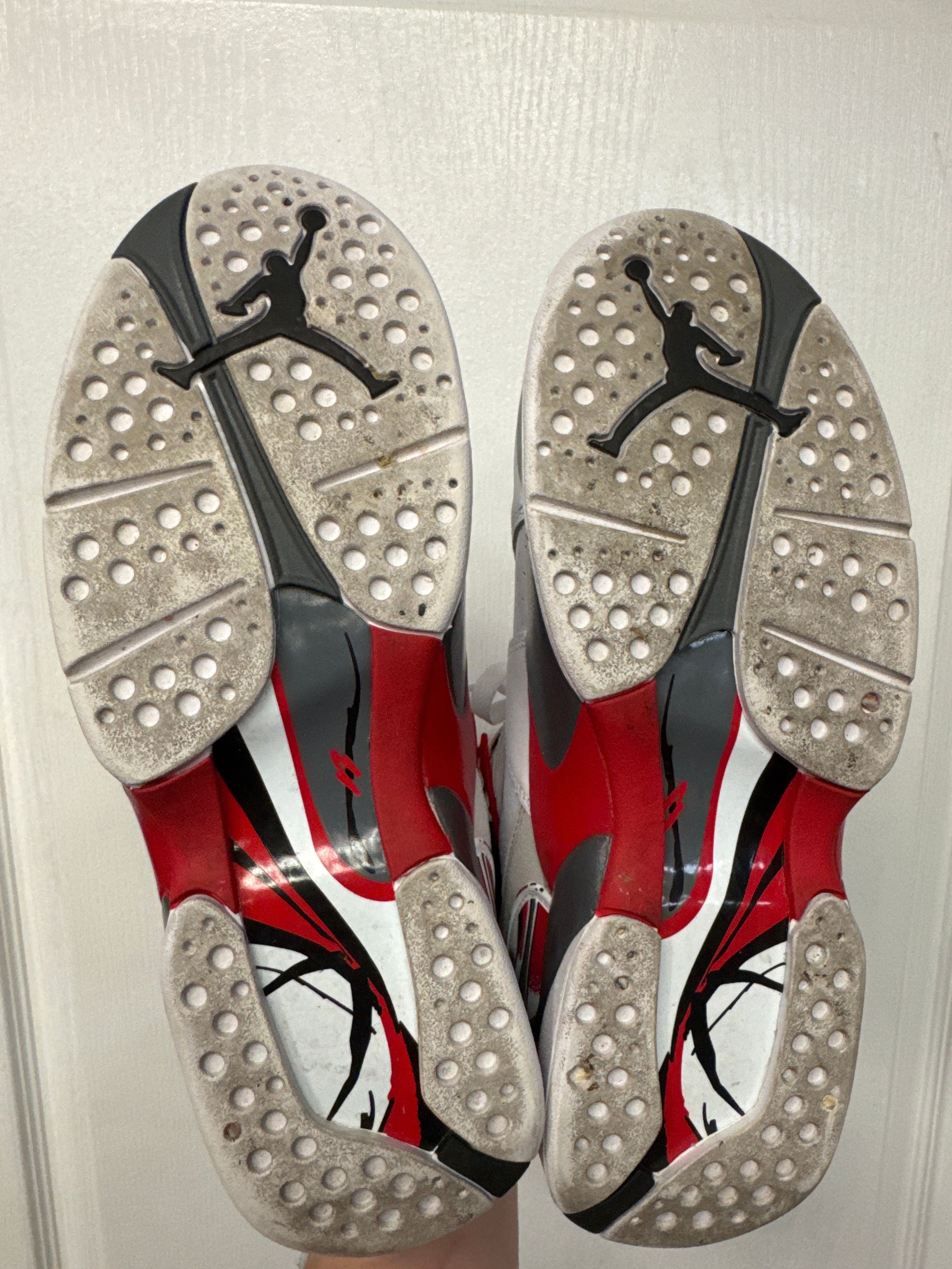 Jordan 8 Retro White True Red (2025) - Lightly Used, OG All