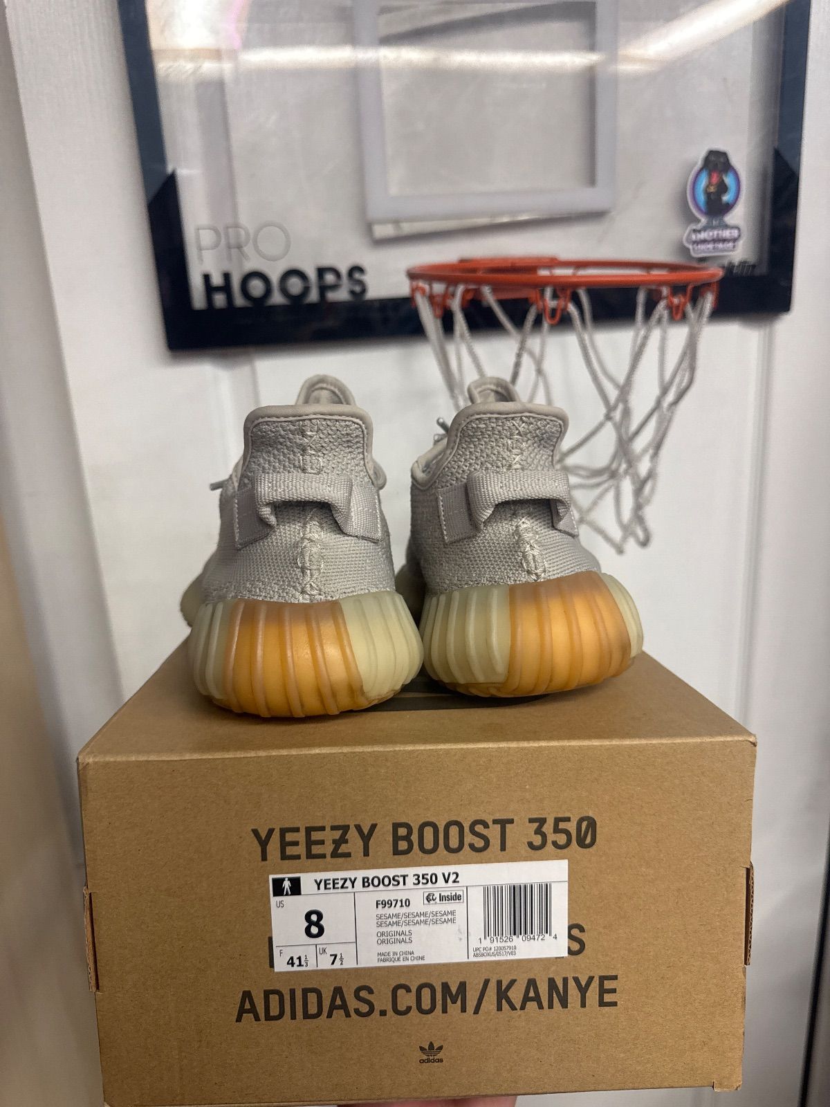 adidas Yeezy Boost 350 V2 Sesame - Lightly Used, OG All
