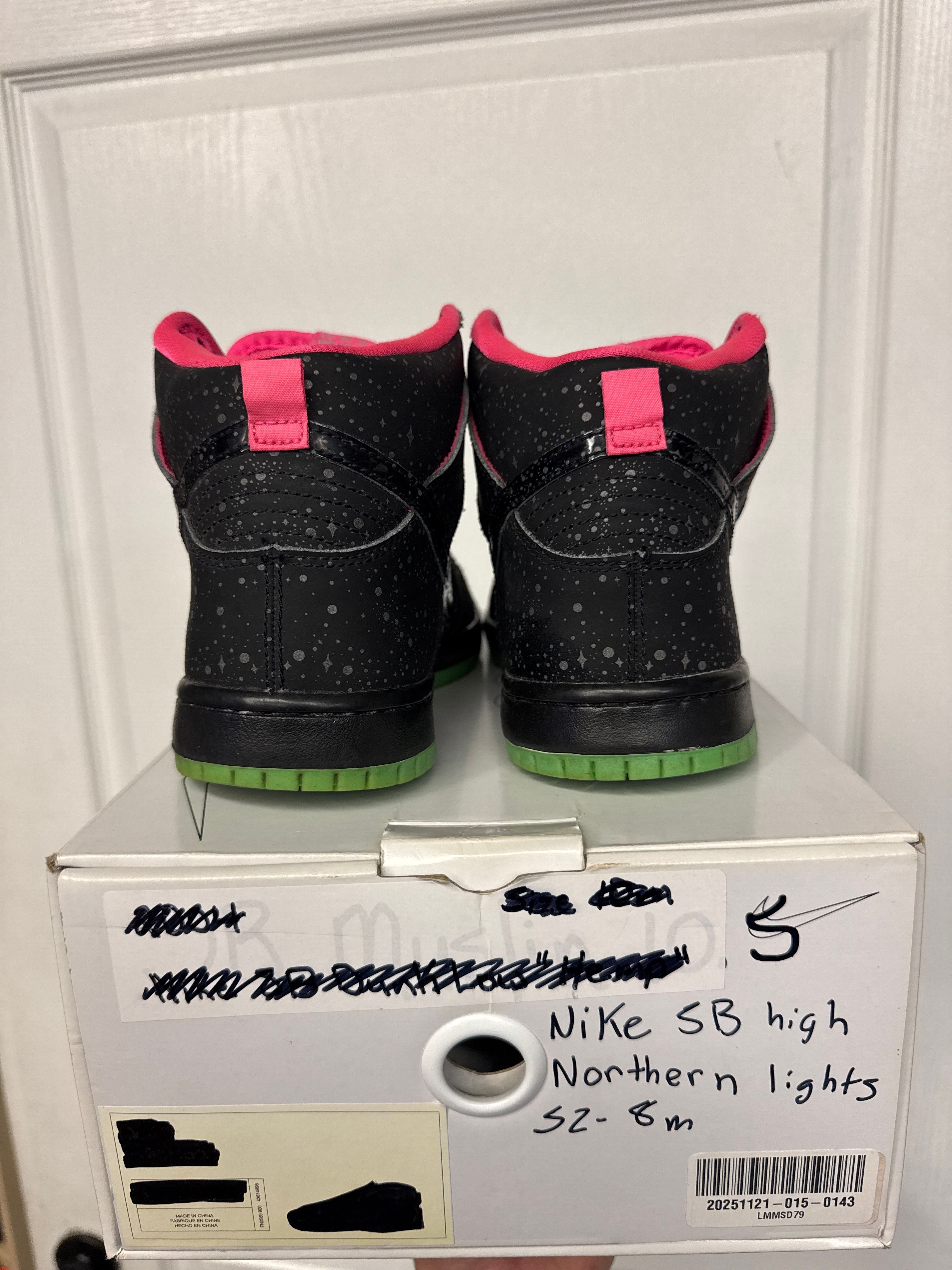 Nike SB Dunk High Premier Northern Lights - Fairly Used, Replacement Box