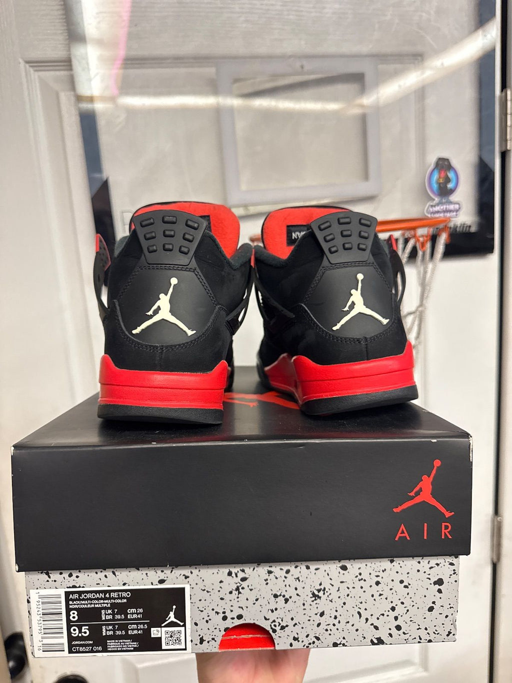 Jordan 4 Retro Red Thunder - Fairly Used, OG All