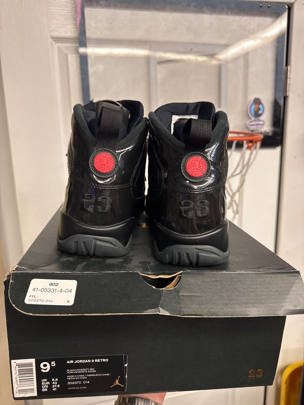 Jordan 9 Retro Bred Patent - Lightly Used, OG All