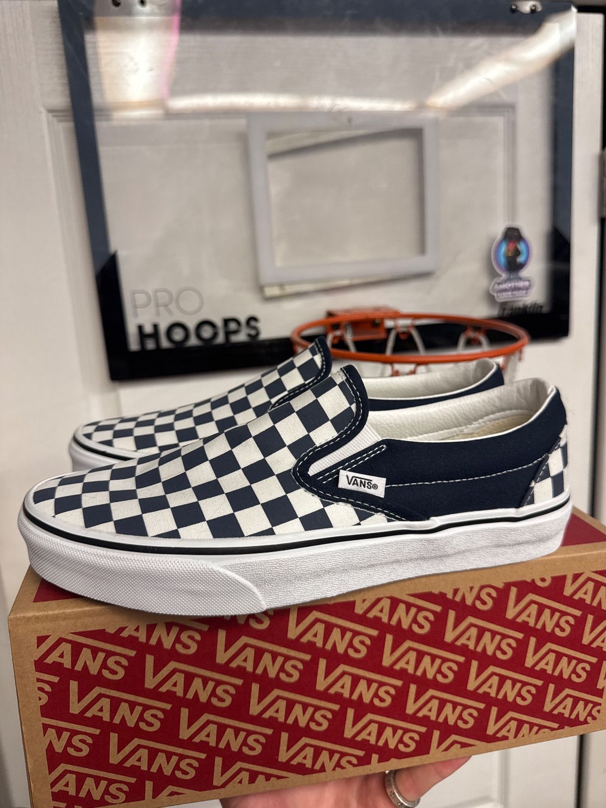 Vans Checkerboard Parisian Night Slip On Dark Blue