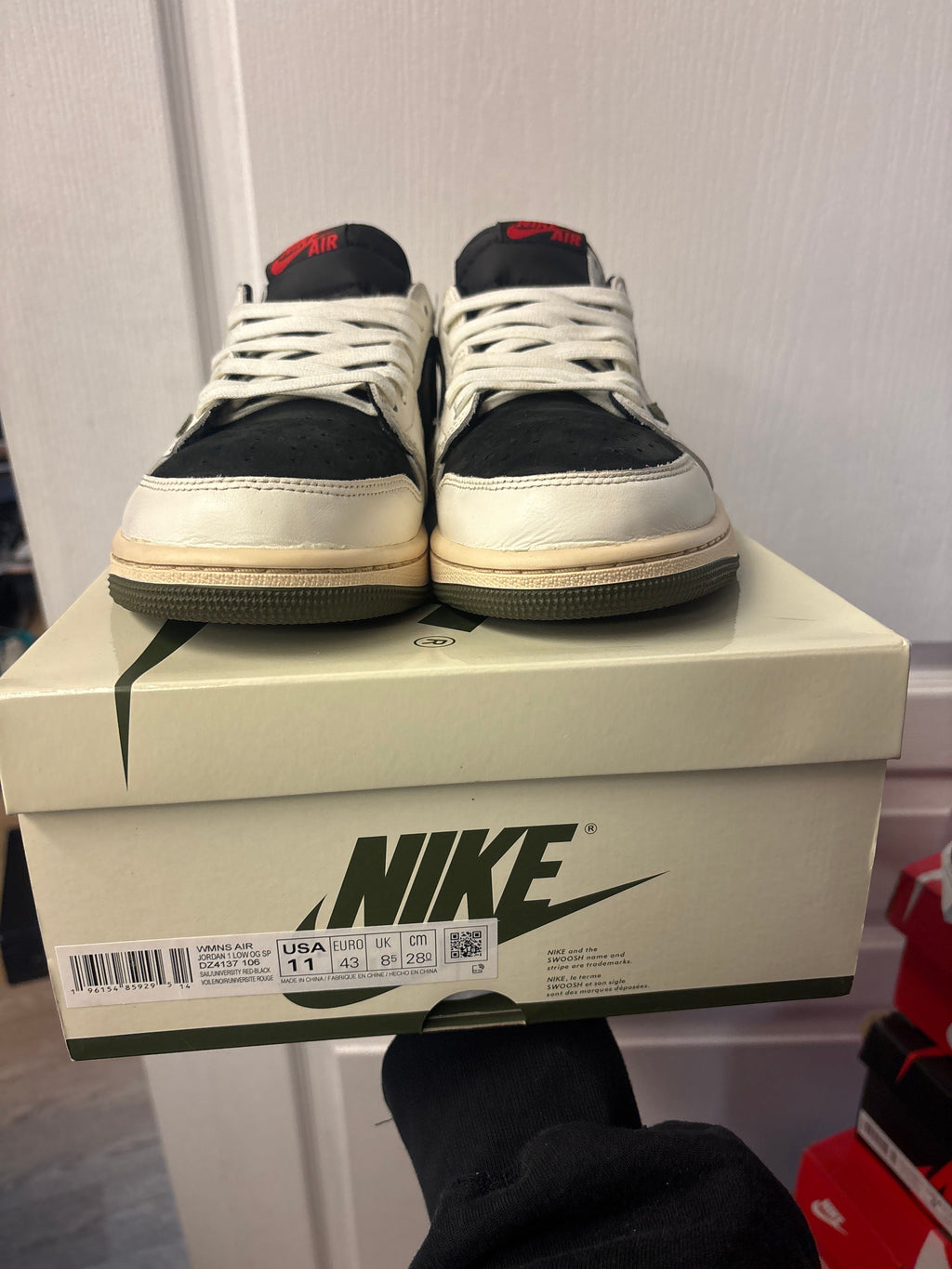 Jordan 1 Retro Low OG SP Travis Scott Olive (Women's) - Lightly Used, OG All