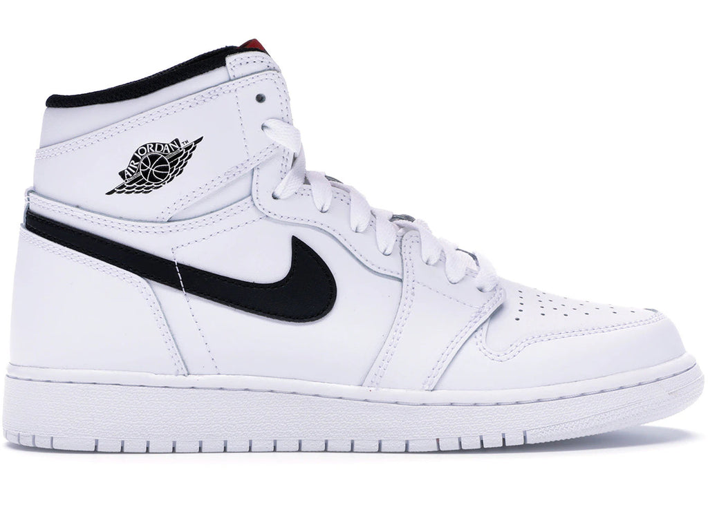 Jordan 1 Retro High Yin Yang White (GS) - Lightly Used, OG All Besides Black Laces