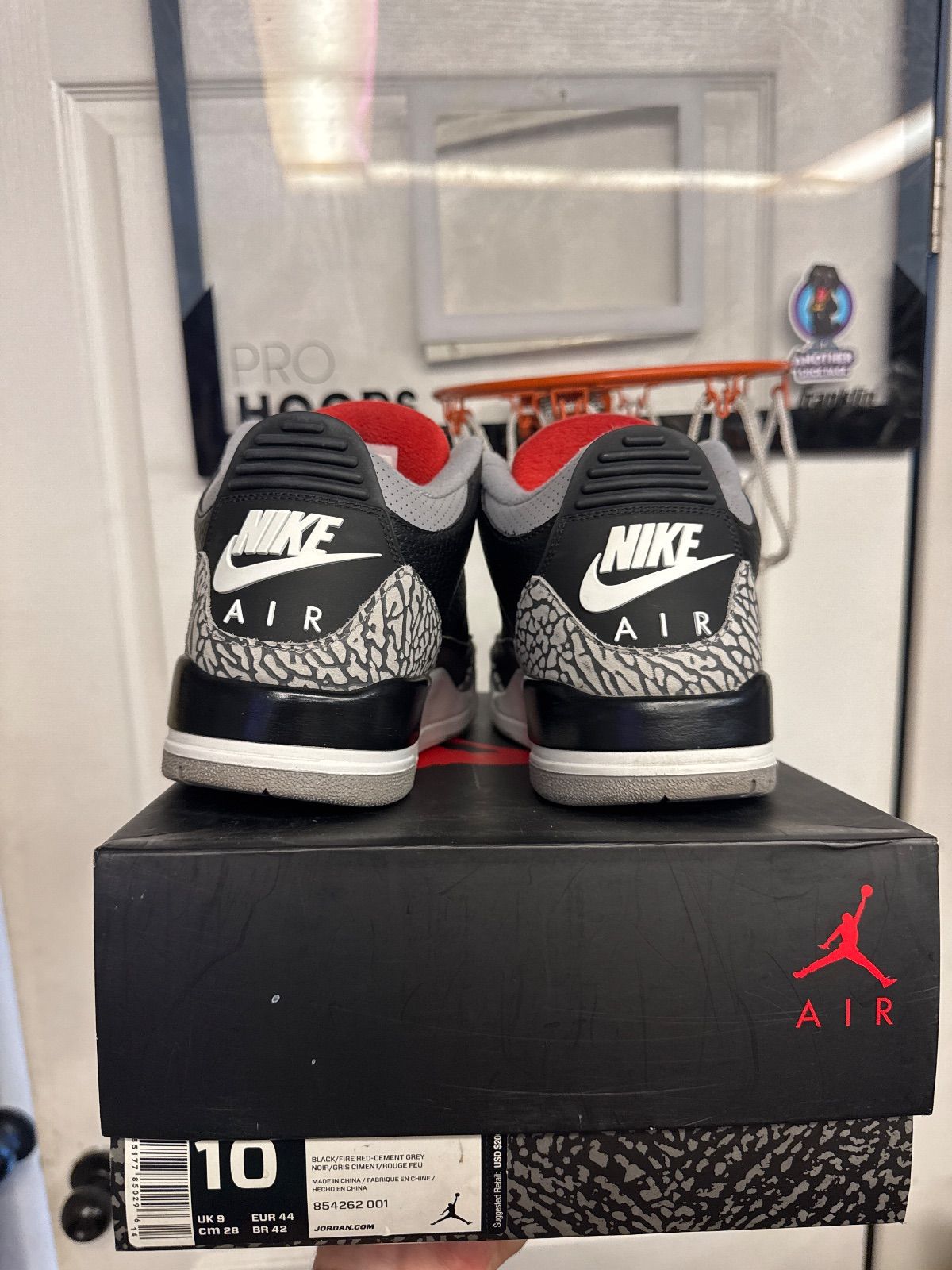 Jordan 3 Retro Black Cement (2018) - Lightly Used, OG Box