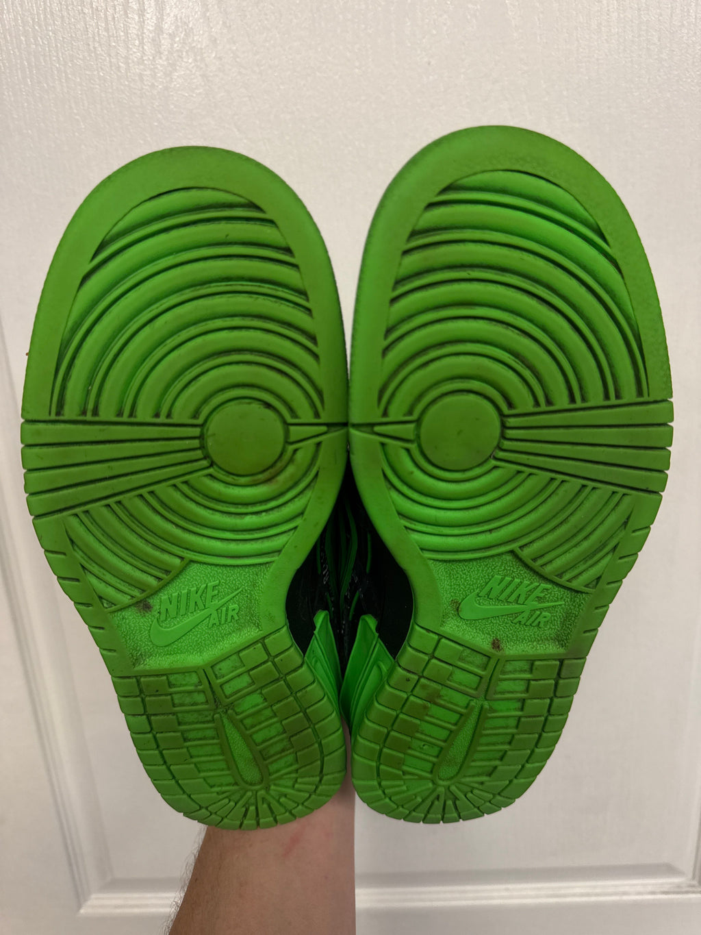 Nike Air Rubber Dunk Off-White Green Strike - Fairly Used, OG Box
