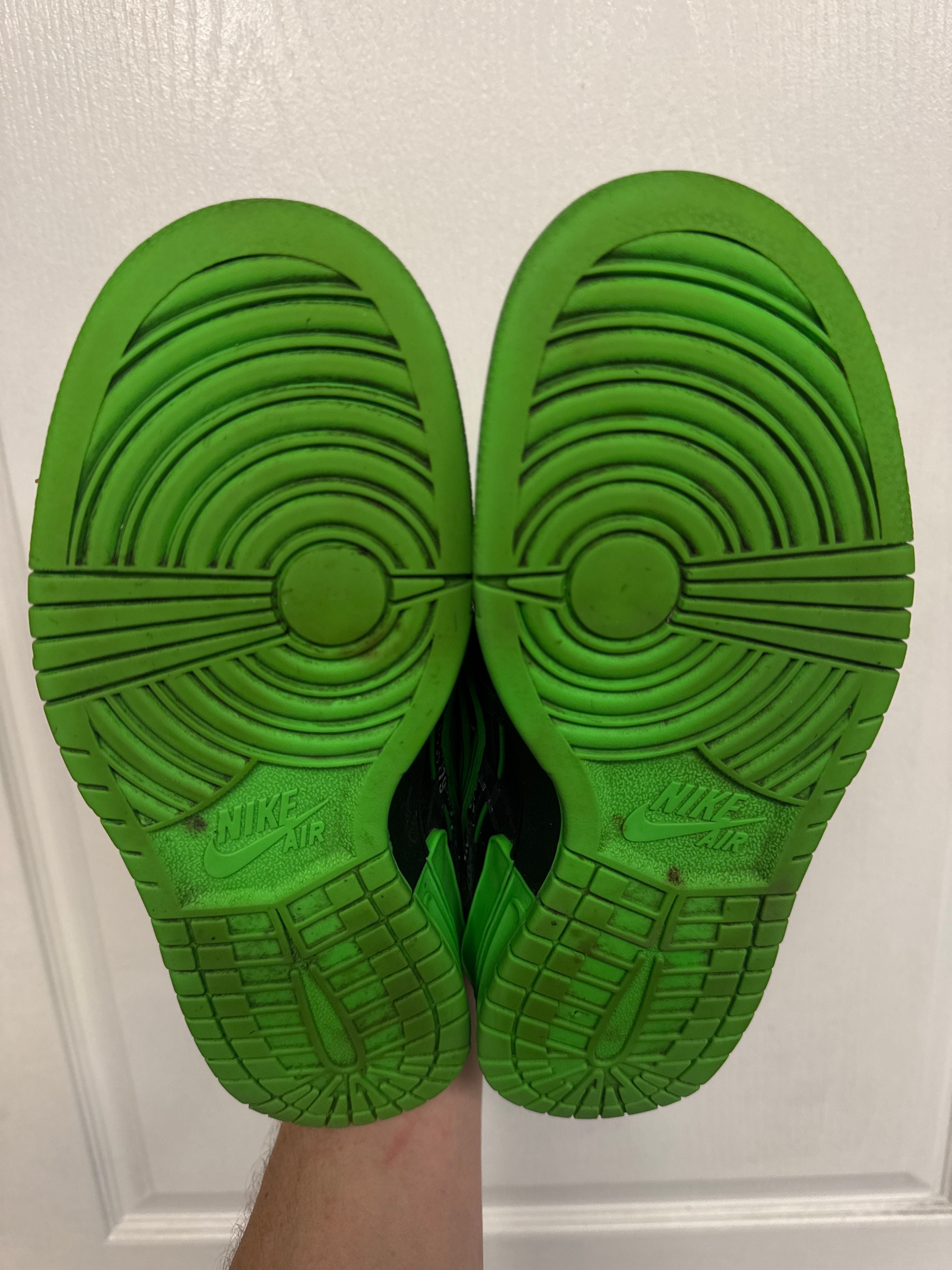 Nike Air Rubber Dunk Off-White Green Strike - Fairly Used, OG Box