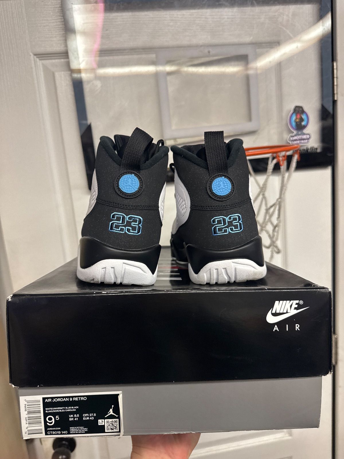 Jordan 9 Retro University Blue - Lightly Used, OG All