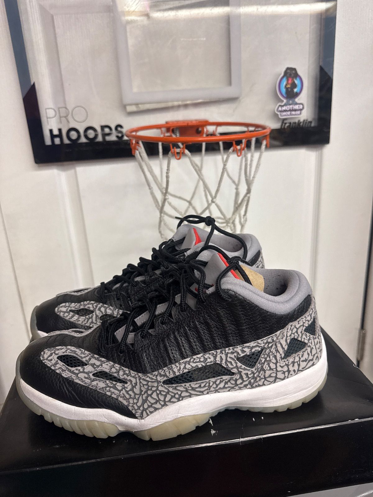 Jordan 11 Retro Low IE Black Cement - Lightly Used, OG All