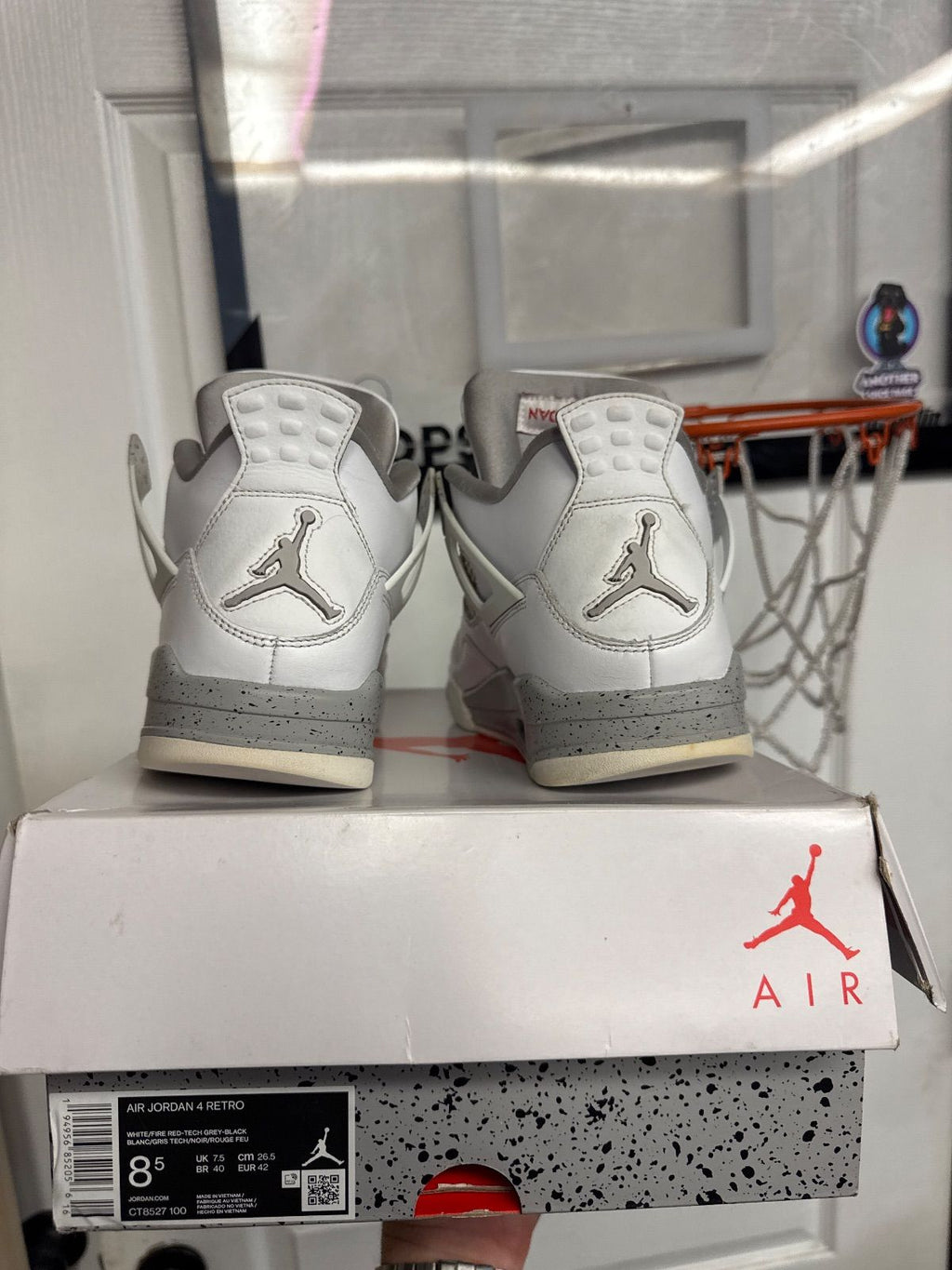 Jordan 4 Retro White Oreo (2021) - Fairly Used, OG All