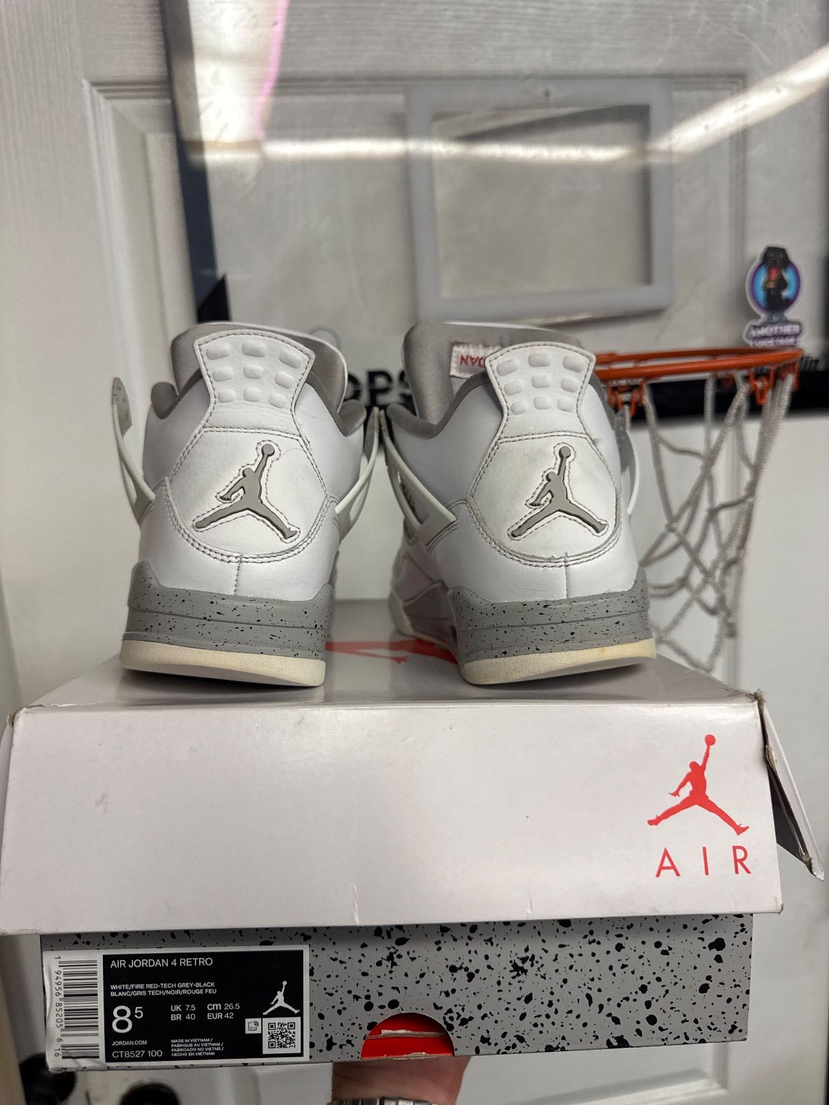 Jordan 4 Retro White Oreo (2021) - Fairly Used, OG All