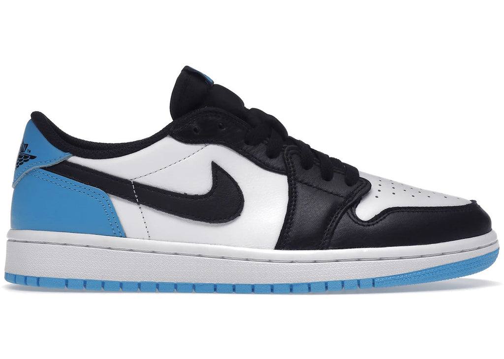Jordan 1 Retro Low OG Black Dark Powder Blue (Women's) - Lightly Used, OG All