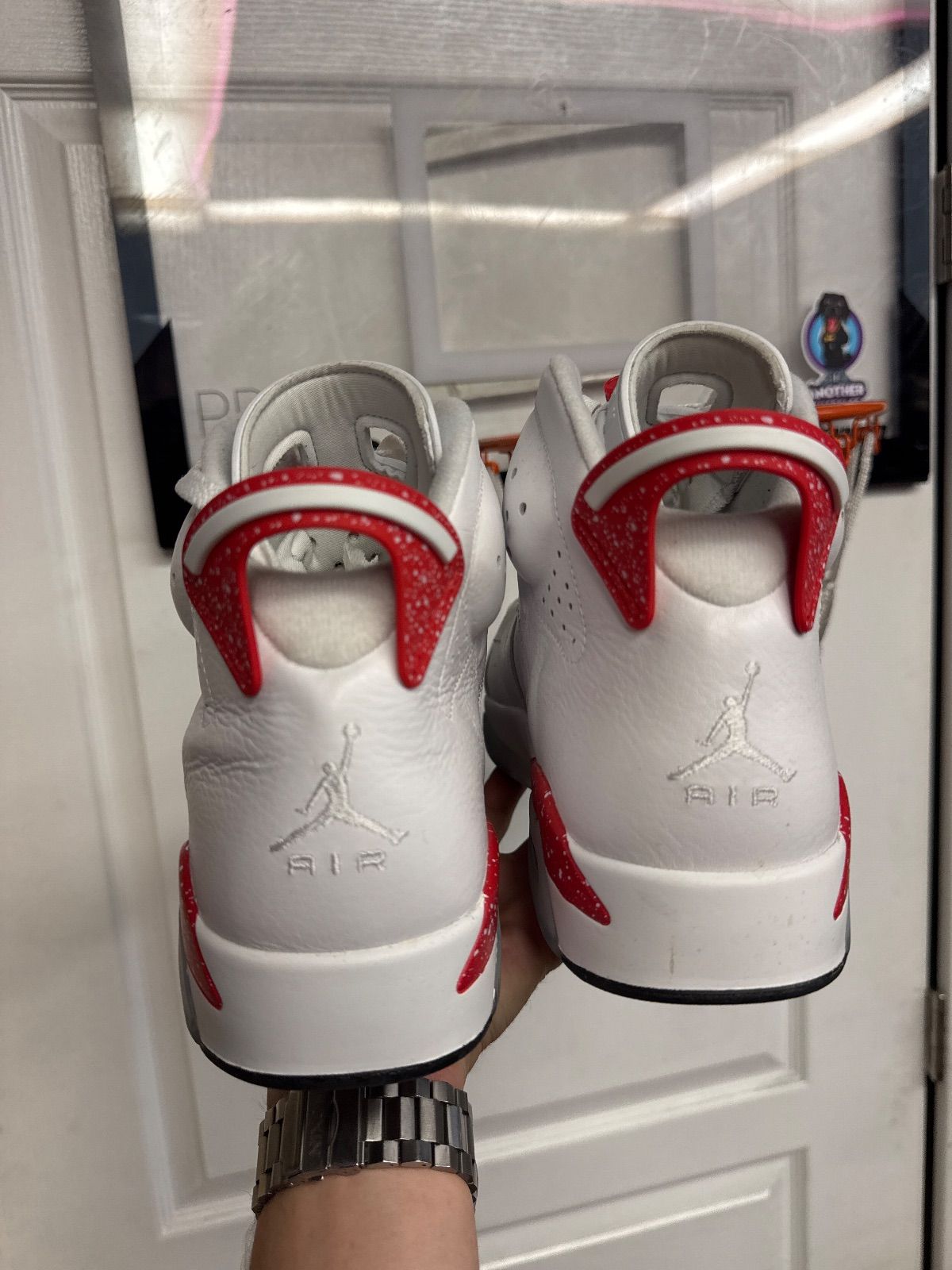 Jordan 6 Retro Red Oreo - Lightly Used, No Box